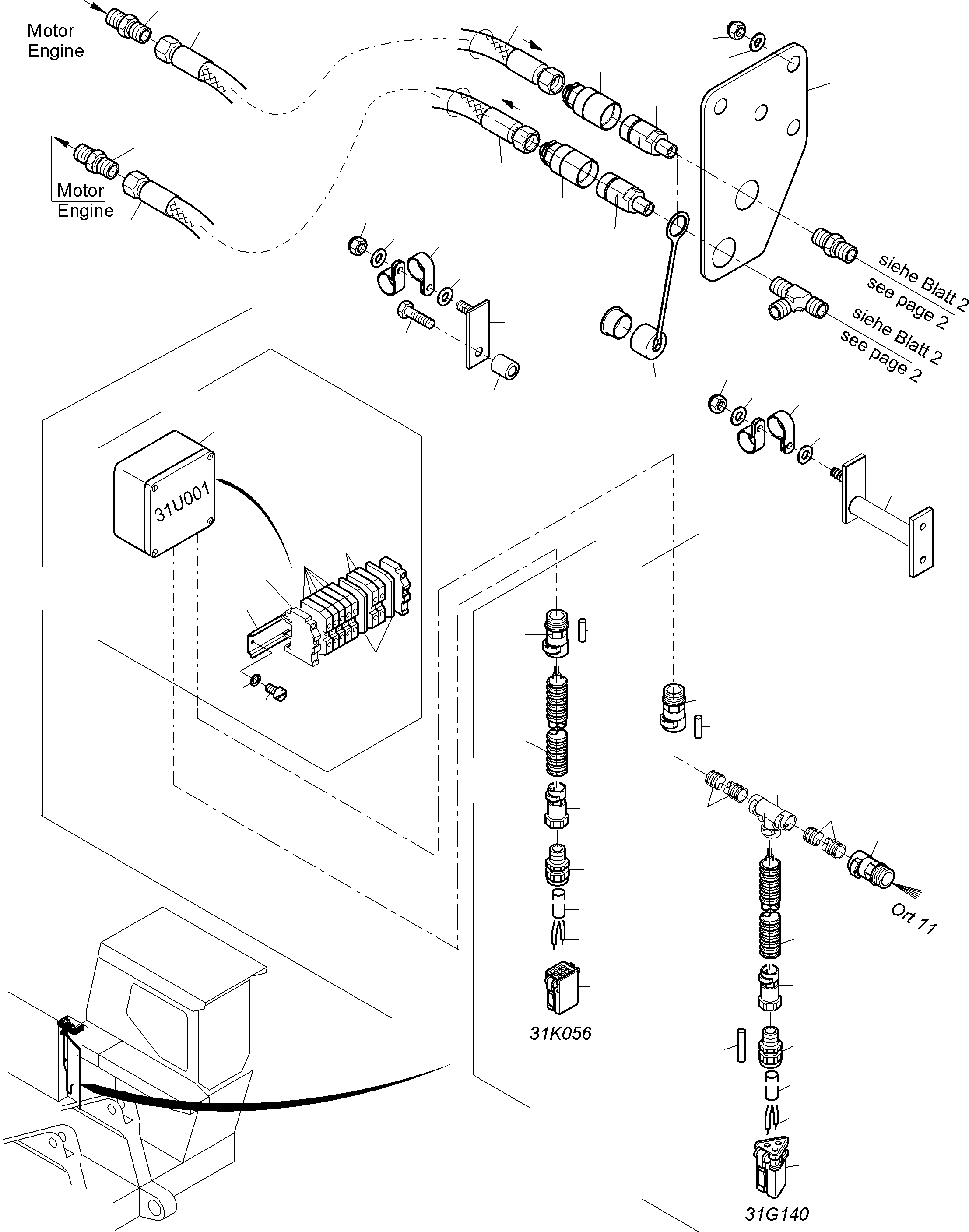 Excavators Mining Komatsu / PC3000-6 S/N 06353(G06353) / Additional Heating System Cab(489-2030e : 489-2030e)