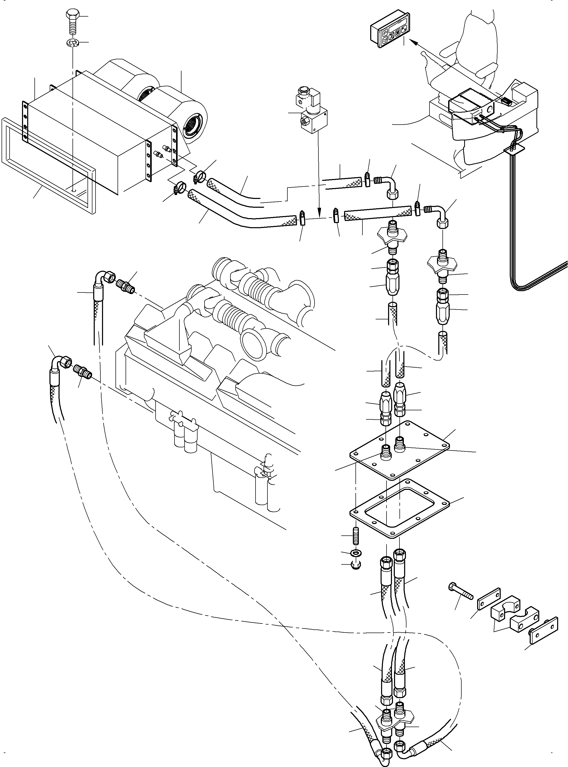 Excavators Mining Komatsu / PC4000-6 S/N 08190(G08190) / Cab Heater Arr.(355-2030b : 355-2030b)