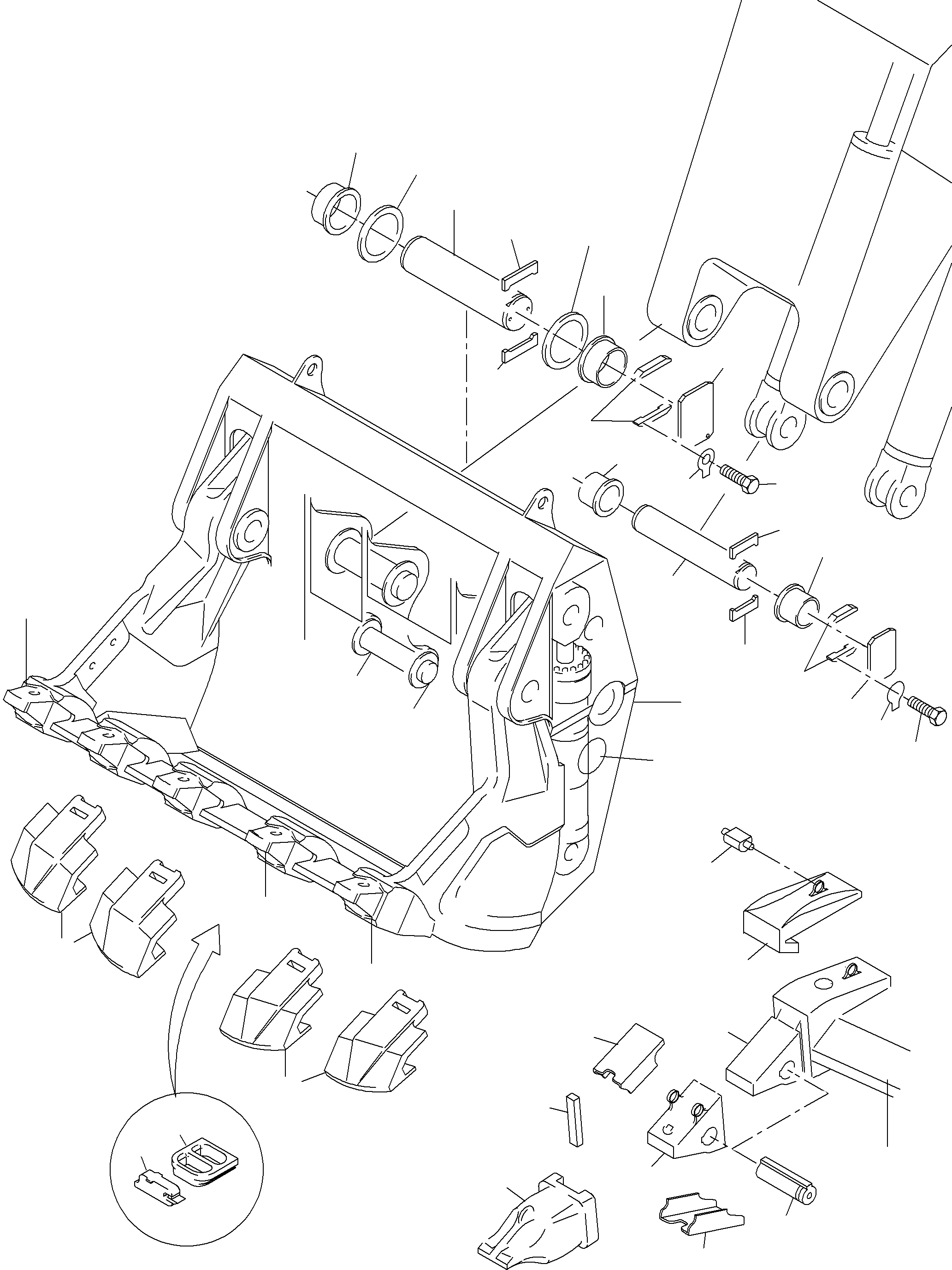 Excavators Mining Komatsu / PC4000-6E S/N 08194(G08194) / Bullclam Bucket 13.5 cbm(355-5004a : 355-5004a)