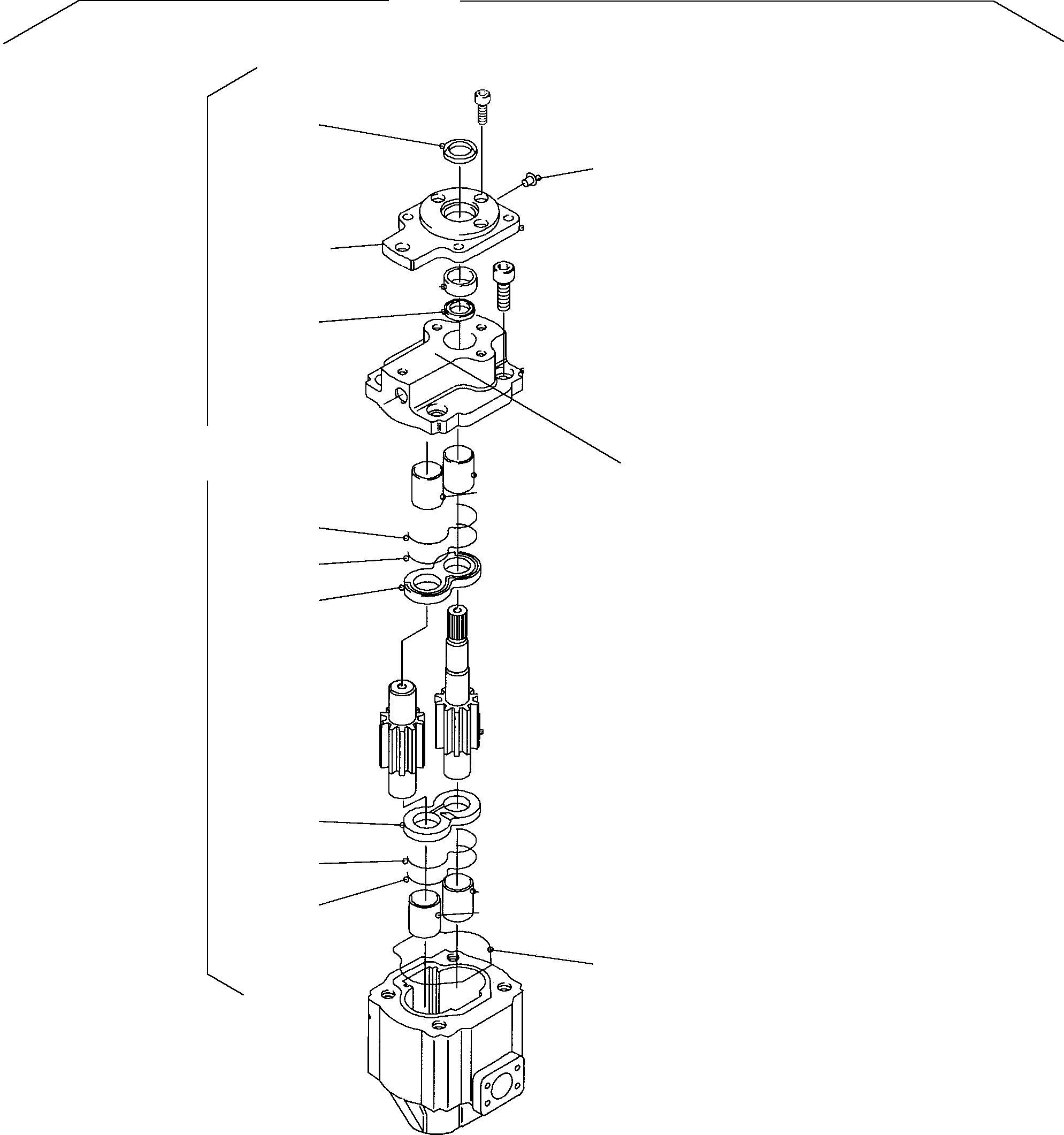 Komatsu parts book diagram for PC4000-6 S/N 08195: PUMP