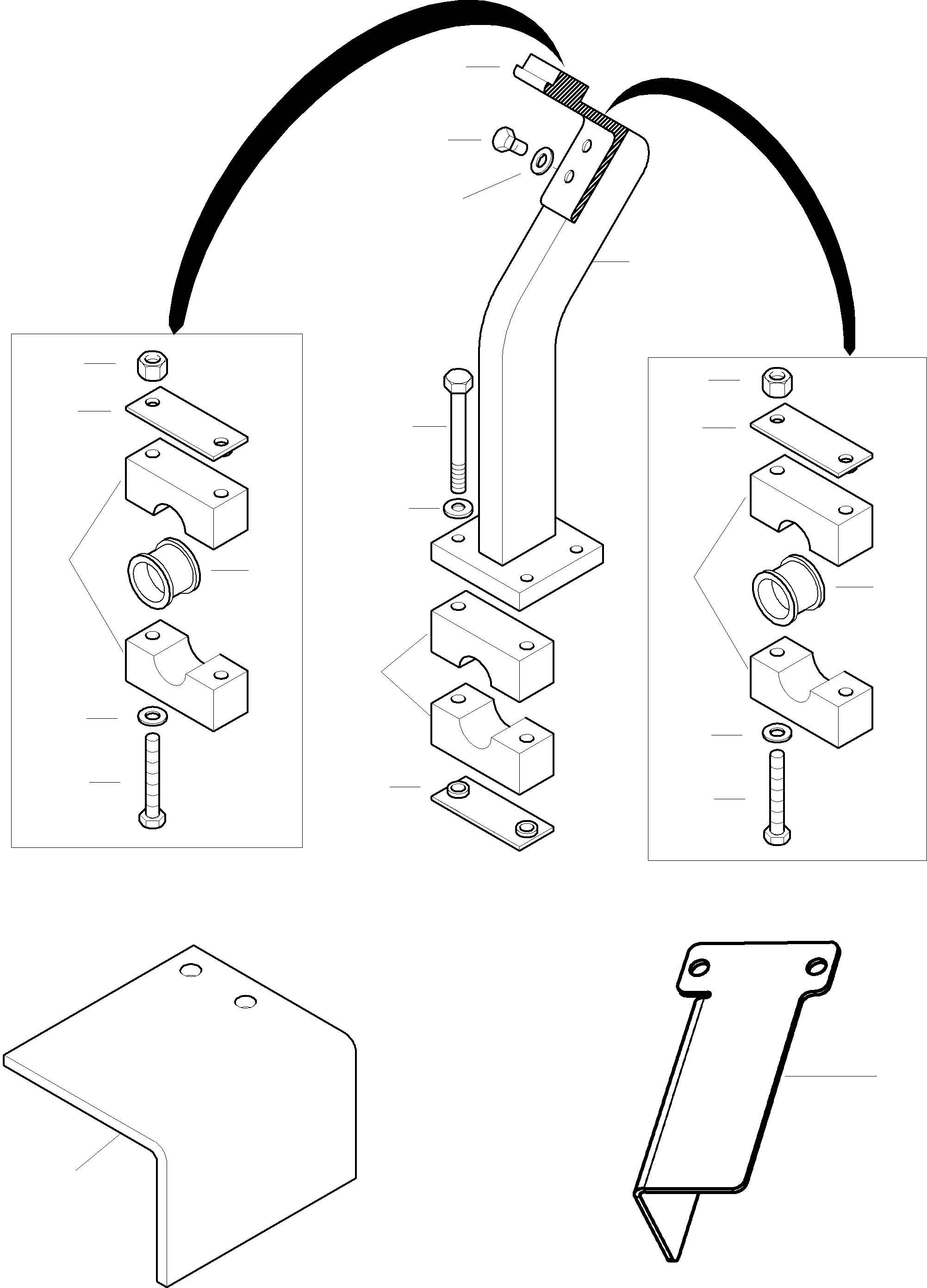 Komatsu parts book diagram for PC4000-6 S/N 08195: BOOM BACKHOE EQUIPMENT 9,75 M