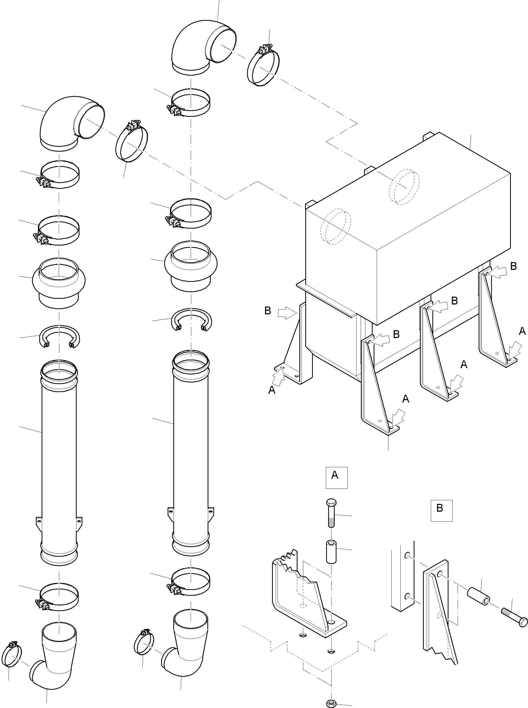 Komatsu parts book diagram for PC4000-6 S/N 08195: MOTOR AIR INTAKE