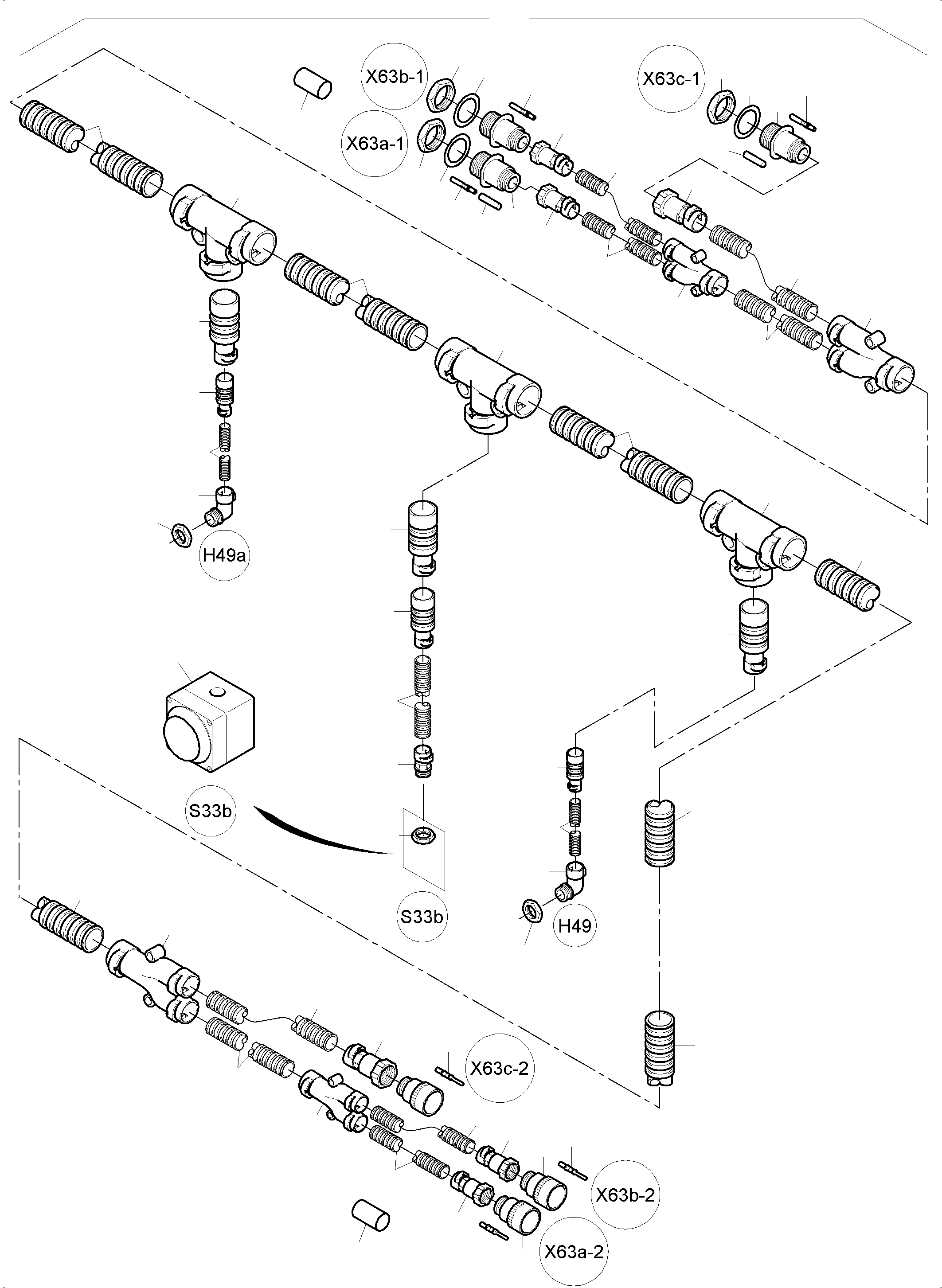 Komatsu parts book diagram for PC4000-6 S/N 08195: CABLES - OIL TANK AND SWITCH - TRANSFUSING PUMP