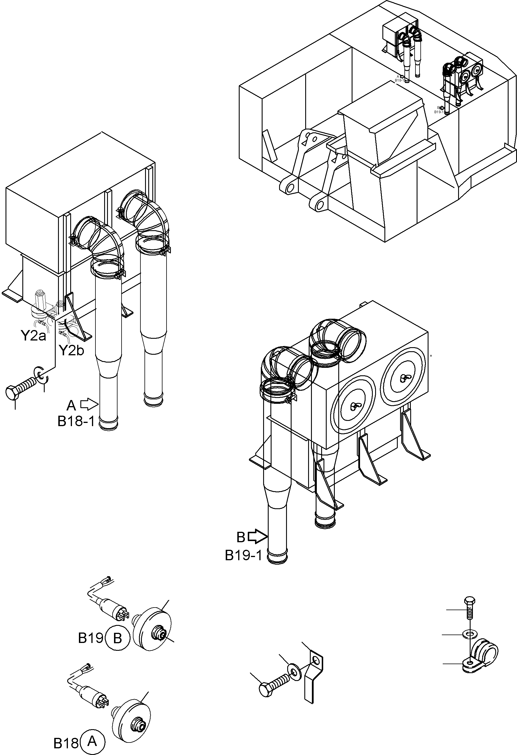 Komatsu parts book diagram for PC4000-6 S/N 08195: ELECTR. PARTS AIR INTAKE
