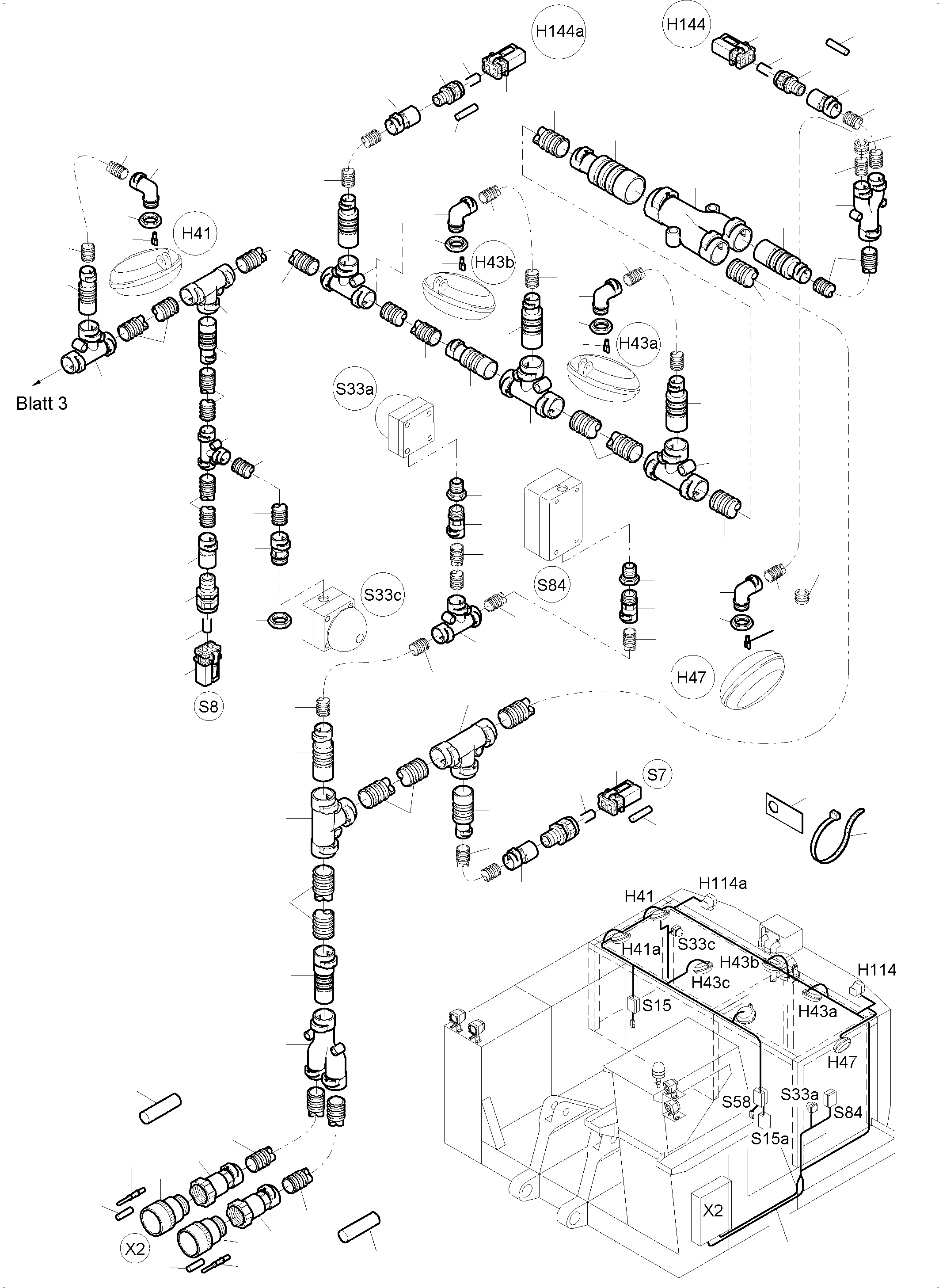 Komatsu parts book diagram for PC4000-6 S/N 08195: LIGHTING EQUIPMENT