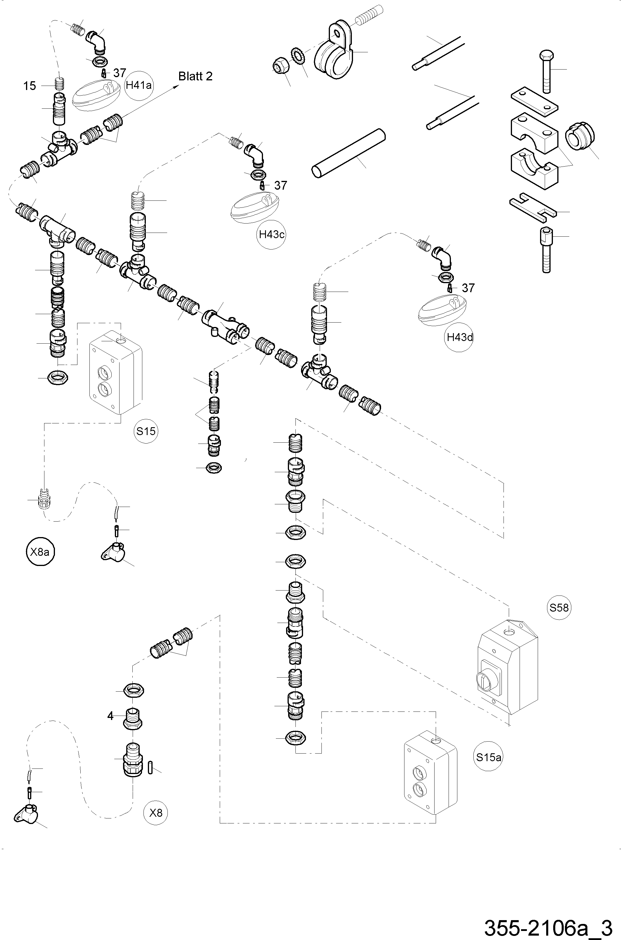 Komatsu parts book diagram for PC4000-6 S/N 08195: LIGHTING EQUIPMENT