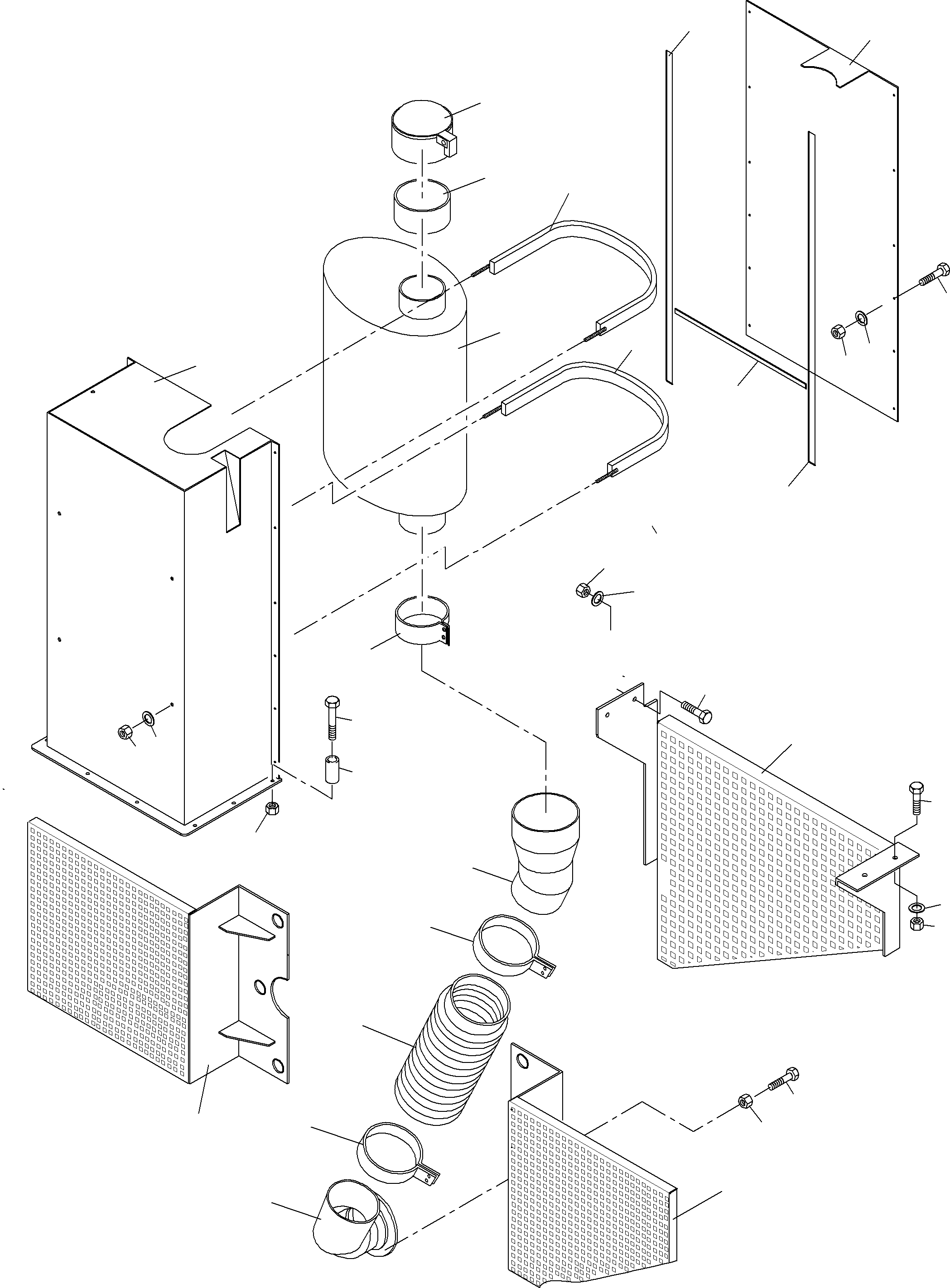 Komatsu parts book diagram for PC4000-6 S/N 08195: EXHAUST SYSTEM
