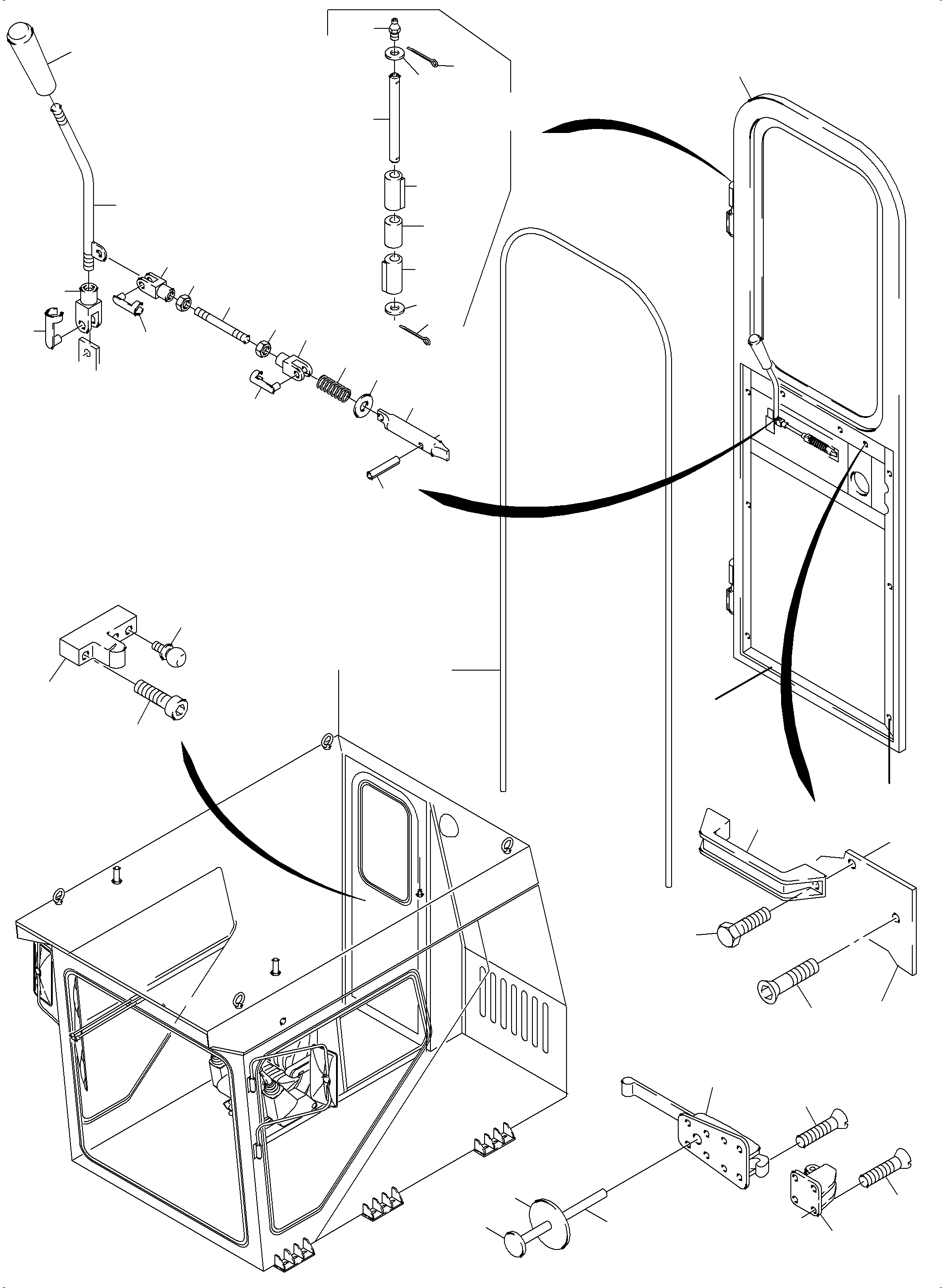 Komatsu parts book diagram for PC4000-6 S/N 08195: OPERATOR'S CAB