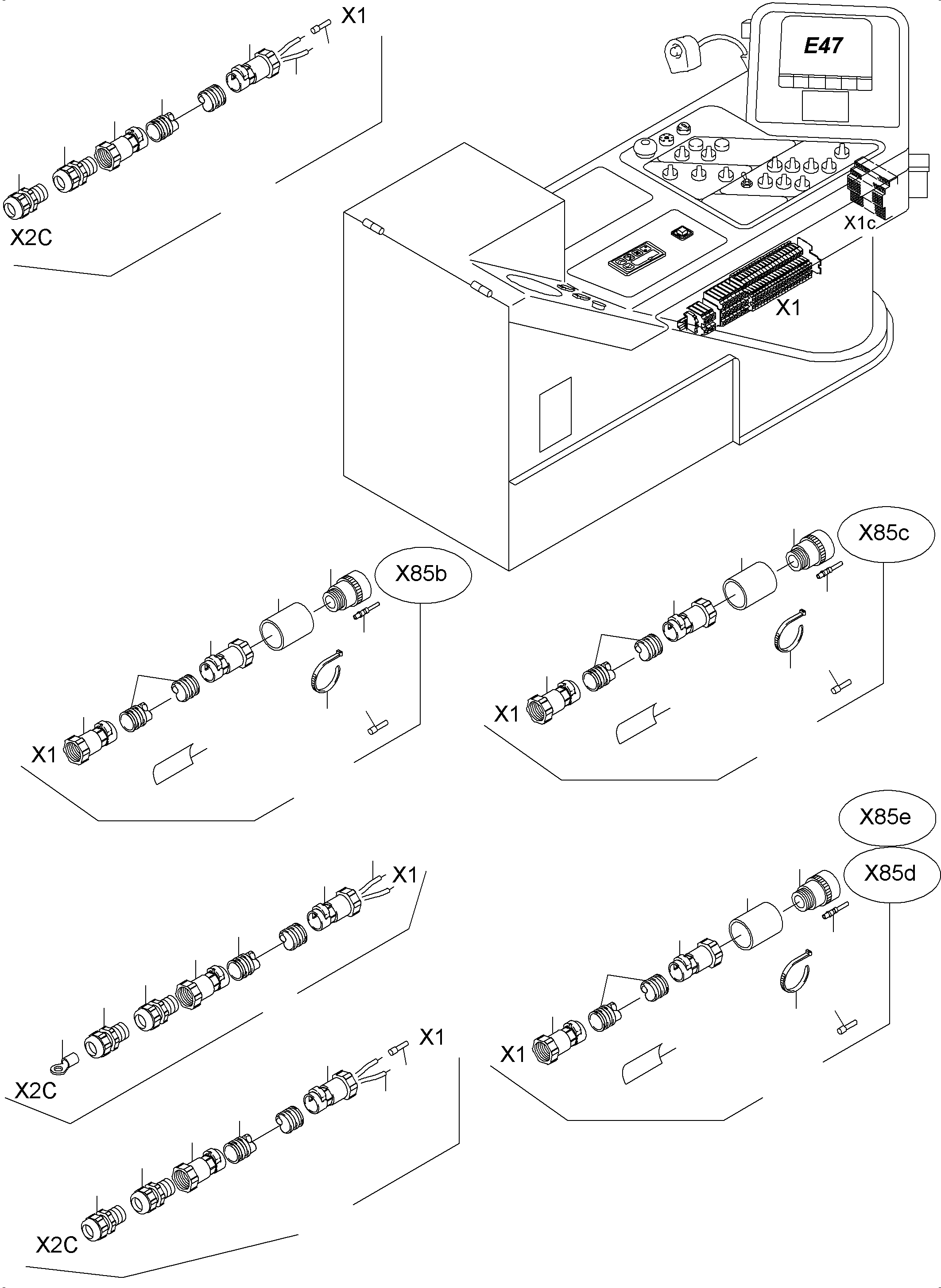 Komatsu parts book diagram for PC4000-6 S/N 08195: OPERATION PANEL