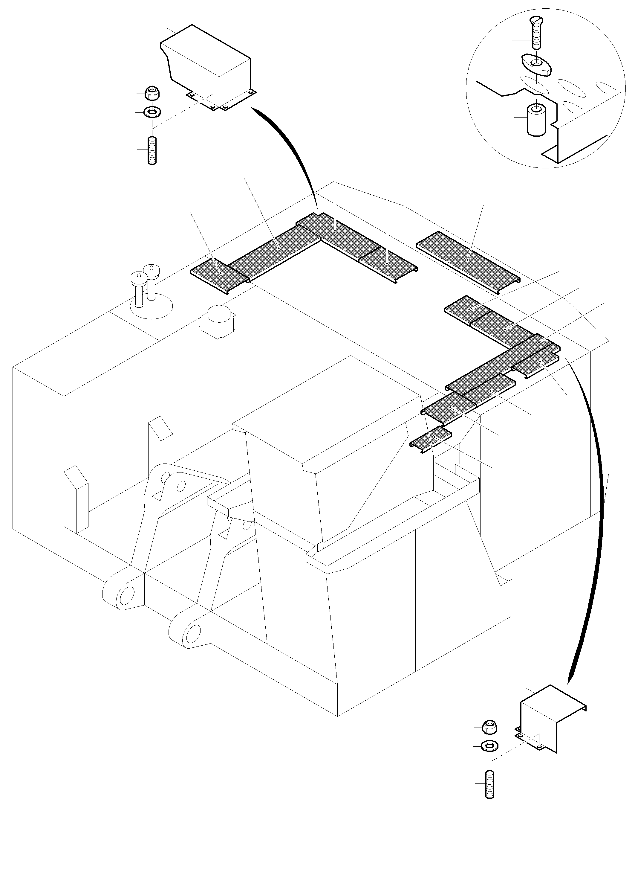 Komatsu parts book diagram for PC4000-6 S/N 08195: RAILS AND PLATFORMS