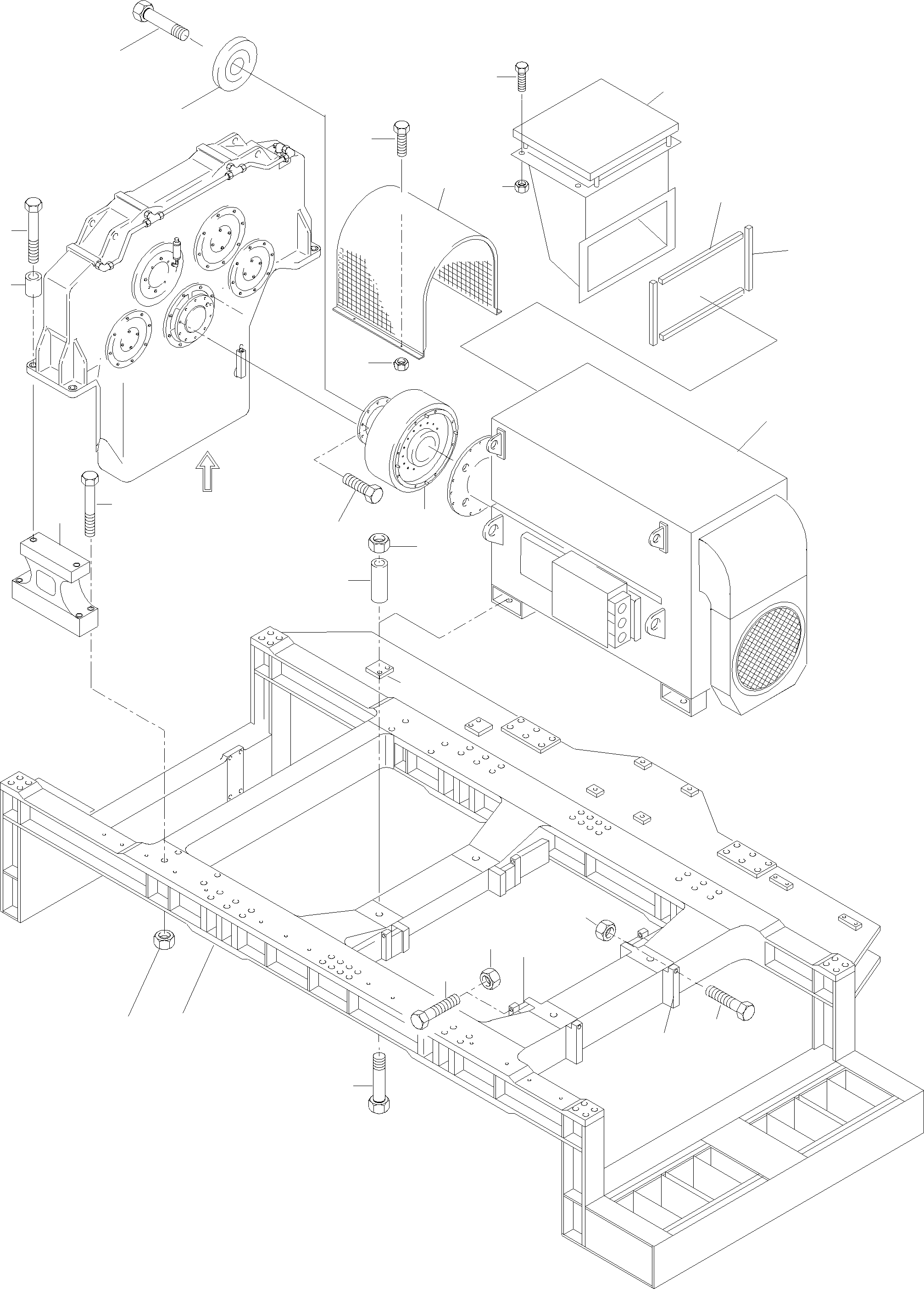 Excavators Mining Komatsu / PC4000-6E S/N 08198(G08198) / Electric Motor Arr.(356-1215b : 356-1215b)