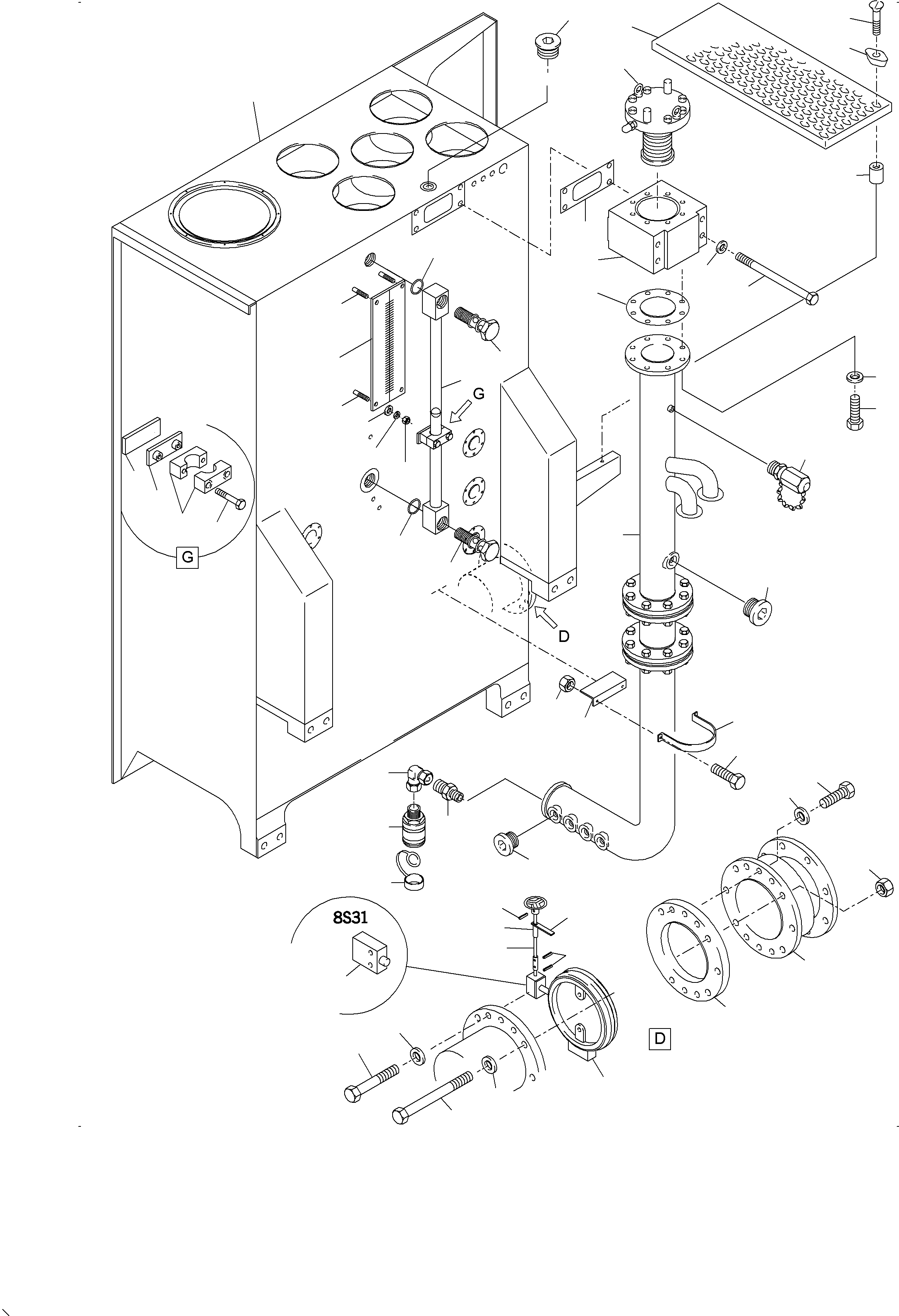 Excavators Mining Komatsu / PC4000-6E S/N 08198(G08198) / Main Oil Tank(356-1801c : 356-1801c)