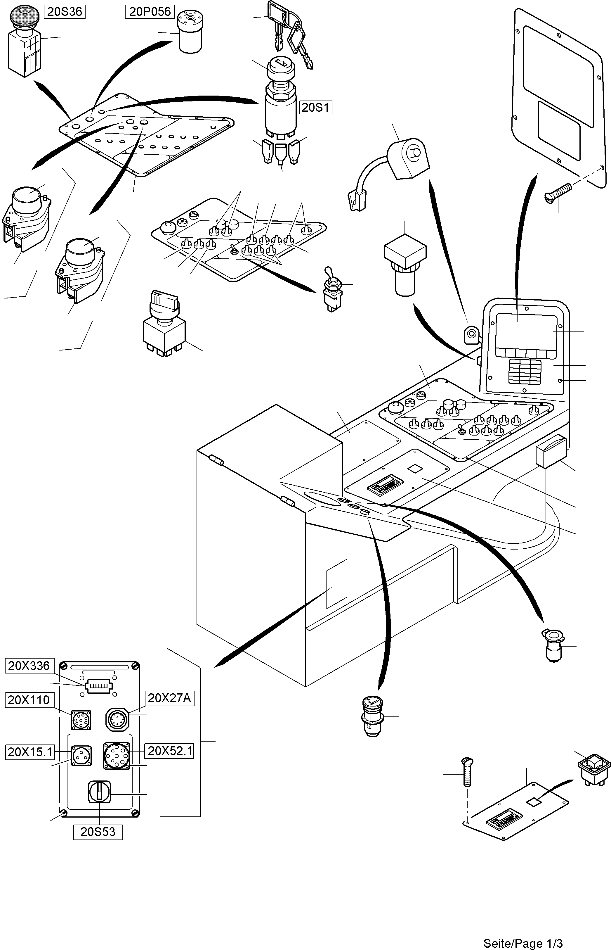 Excavators Mining Komatsu / PC4000-6 S/N 08201(G08201) / Operation Panel(355-2215 : 355-2215)