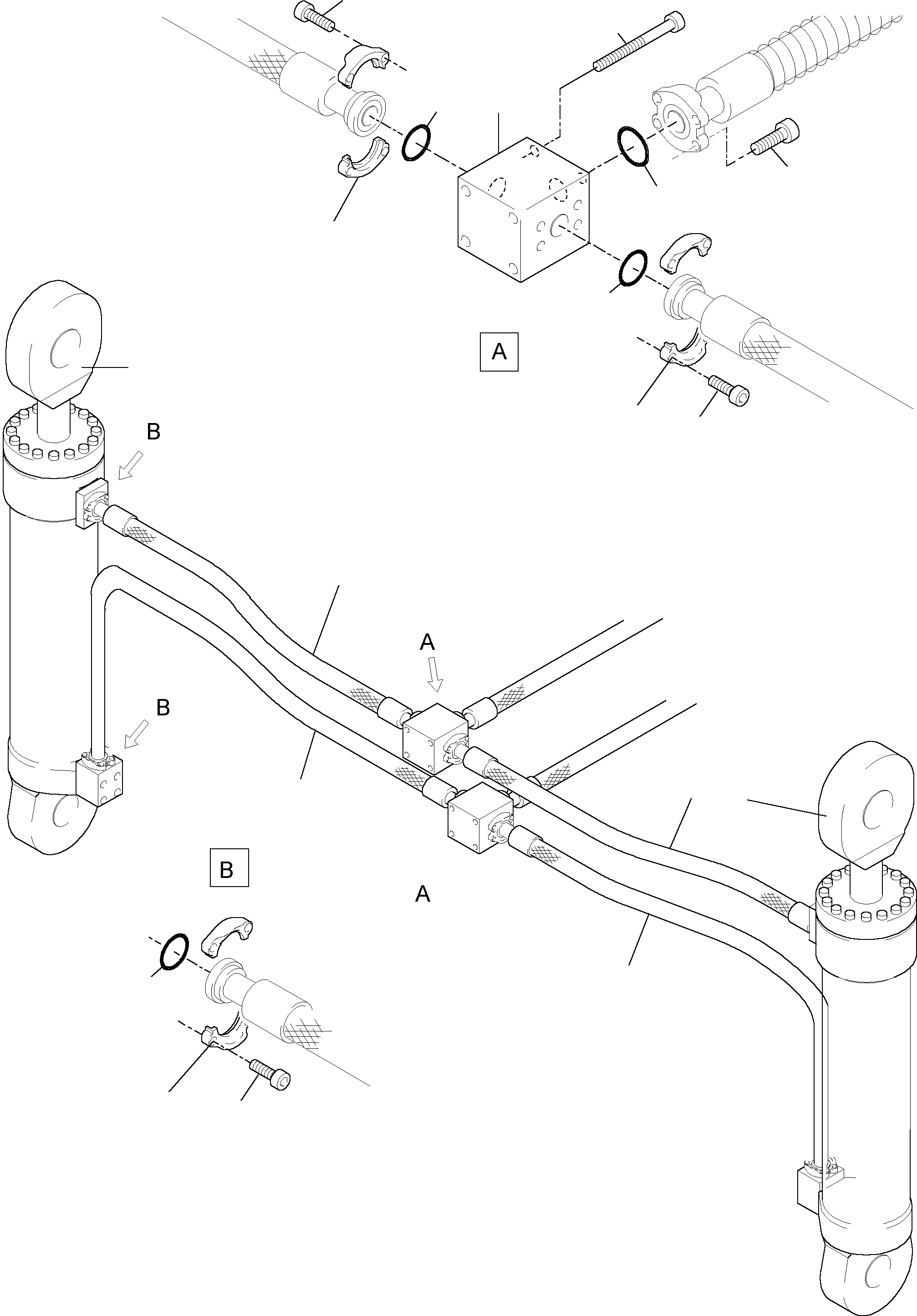 Komatsu parts book diagram for PC4000-6E S/N 08202: BULLCLAM BUCKET 22,0 CBM