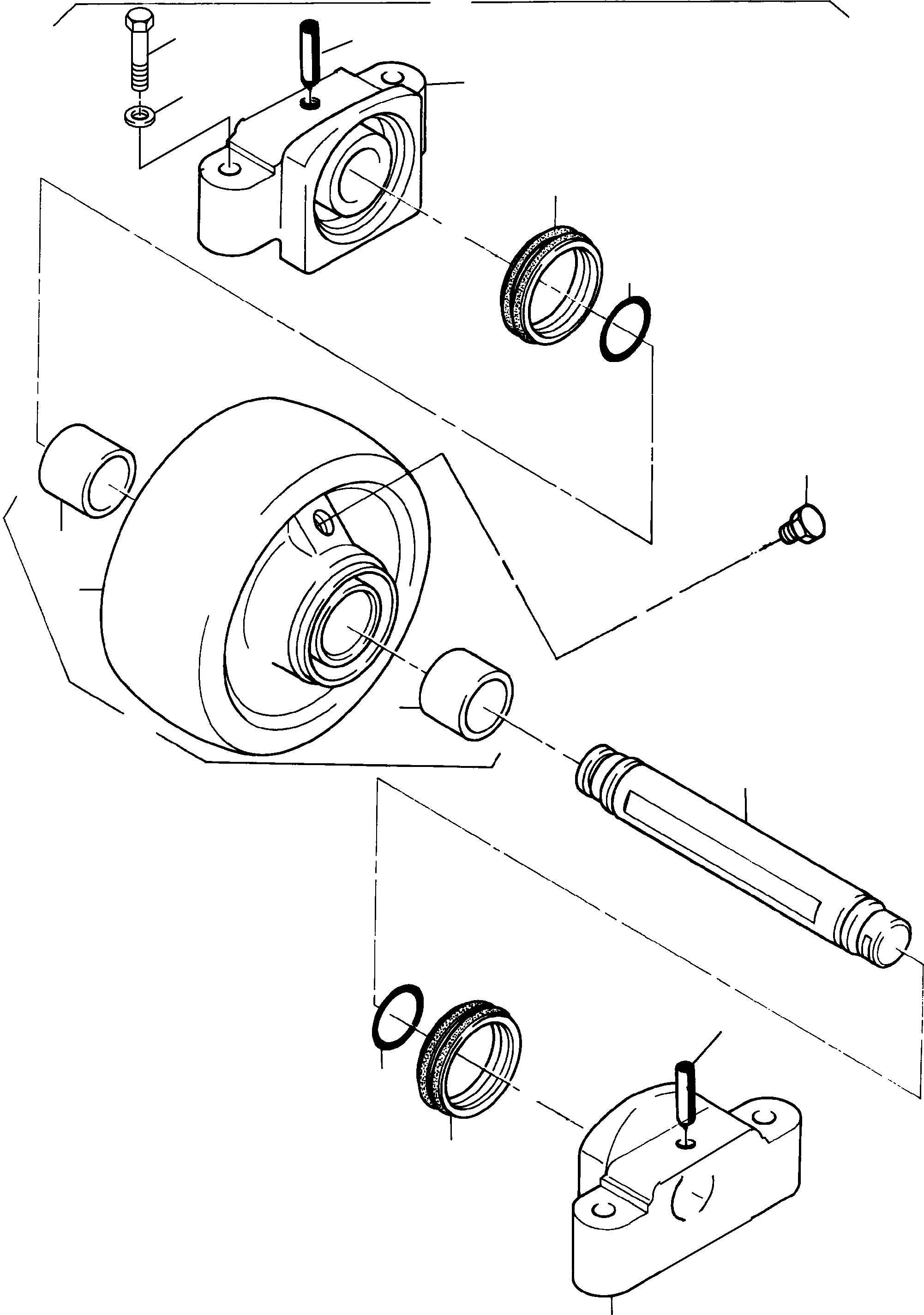 Komatsu parts book diagram for PC4000-6E S/N 08202: TOP ROLLER