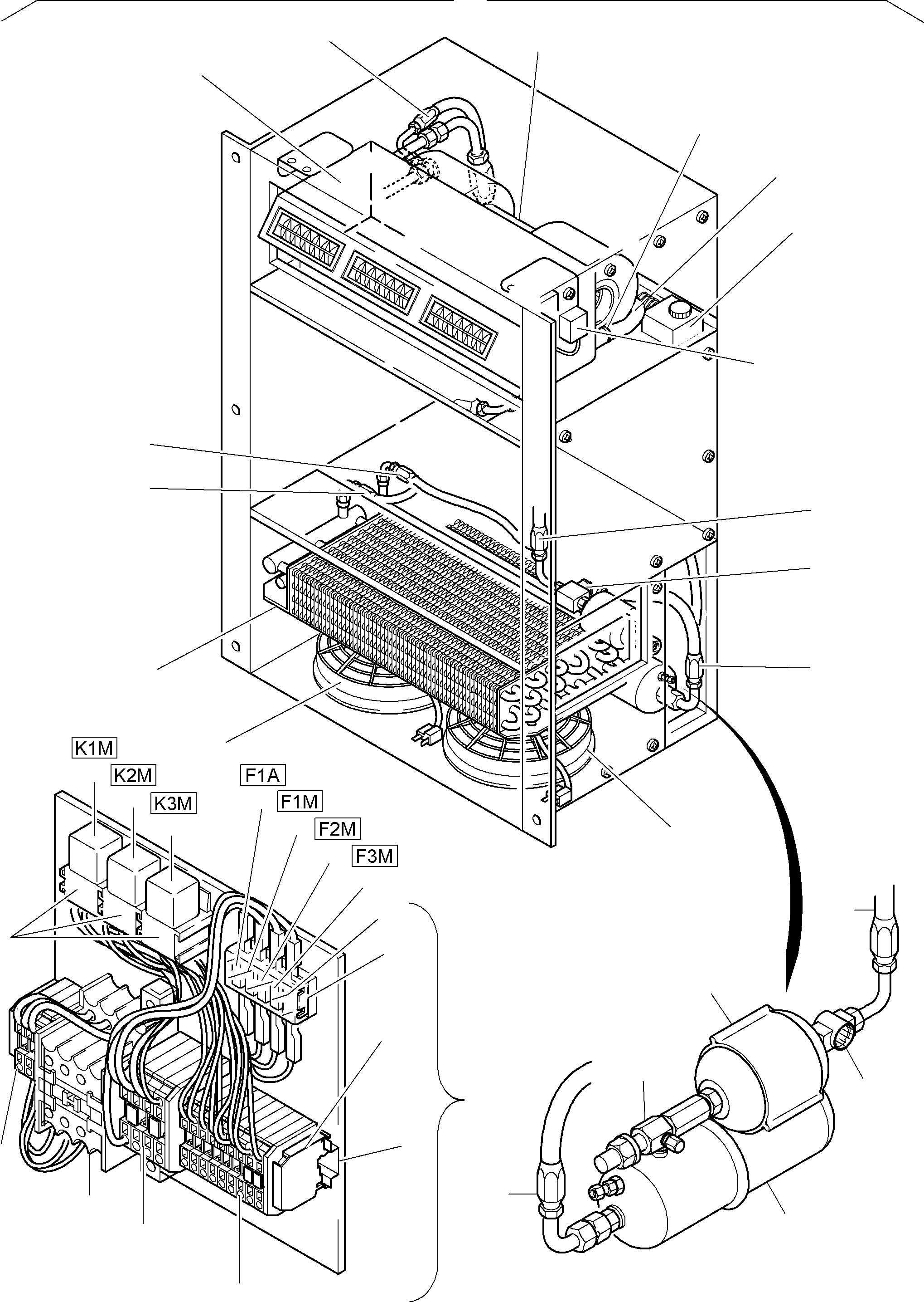 Komatsu parts book diagram for PC4000-6E S/N 08202: COMPACT AIR CONDITIONING EQUIPMENT