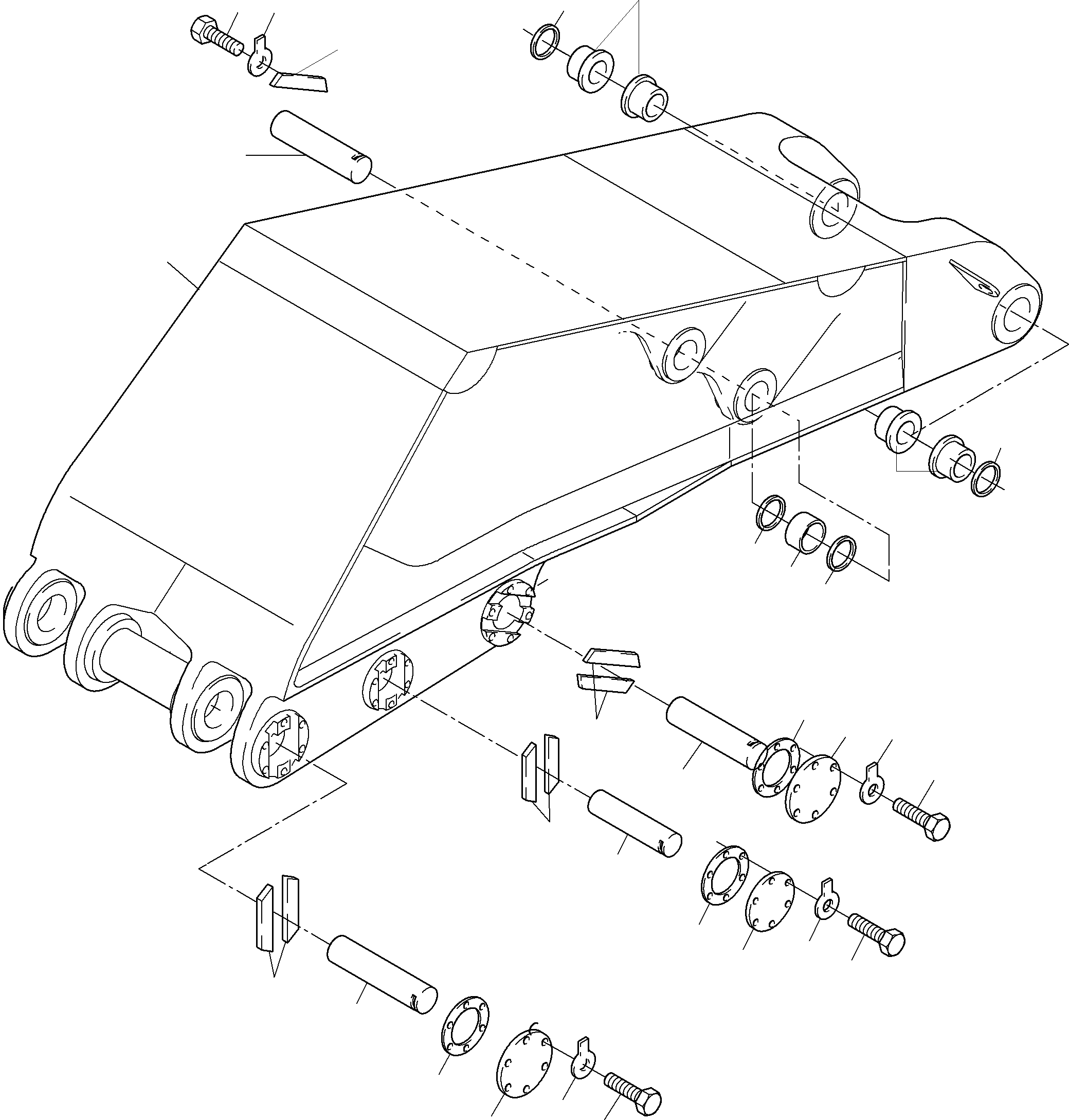 Komatsu parts book diagram for PC4000-6E S/N 08202: BULLCLAM BUCKET BOOM 7,15 M