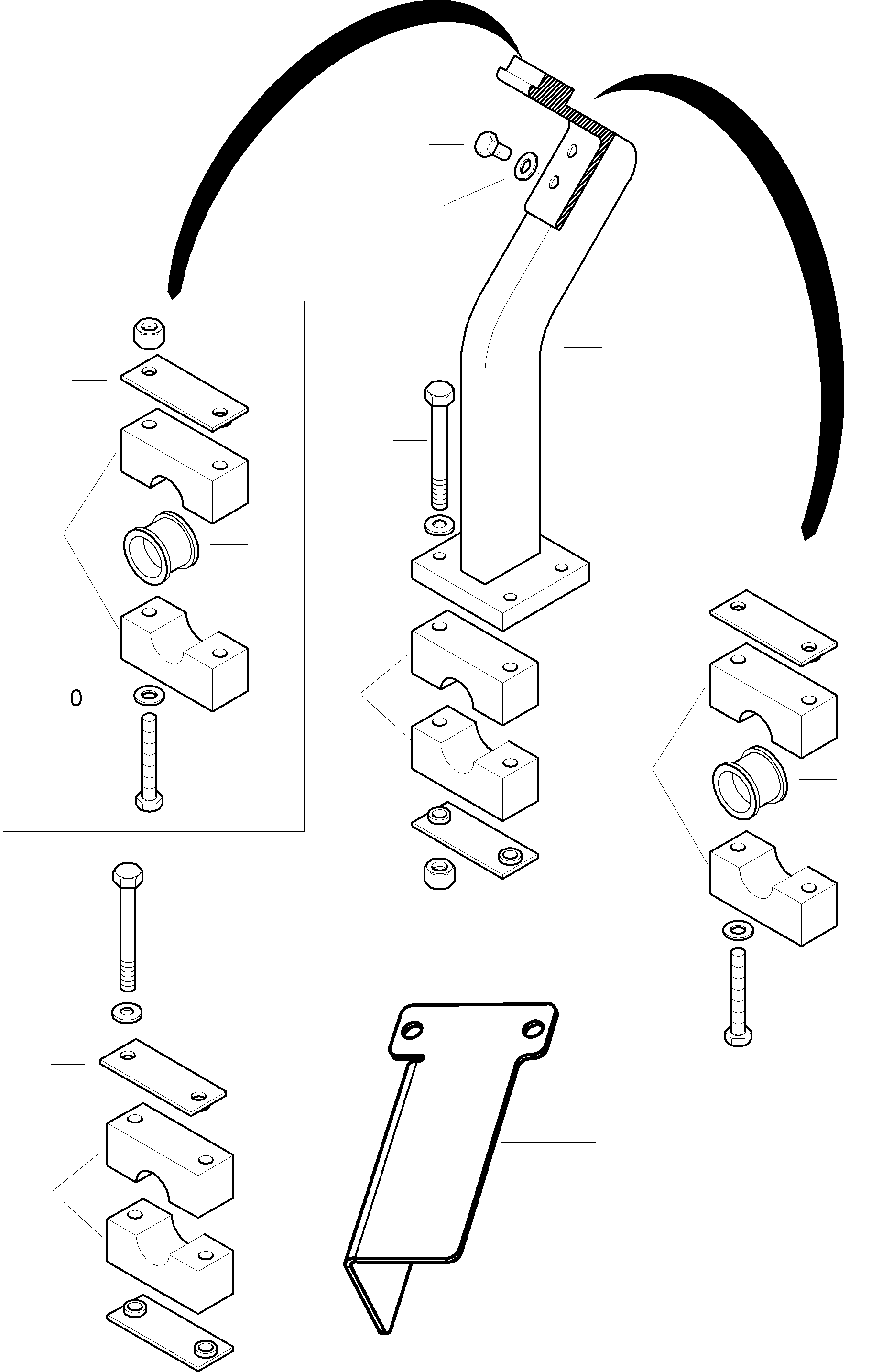 Komatsu parts book diagram for PC4000-6E S/N 08202: BULLCLAM BUCKET BOOM 7,15 M