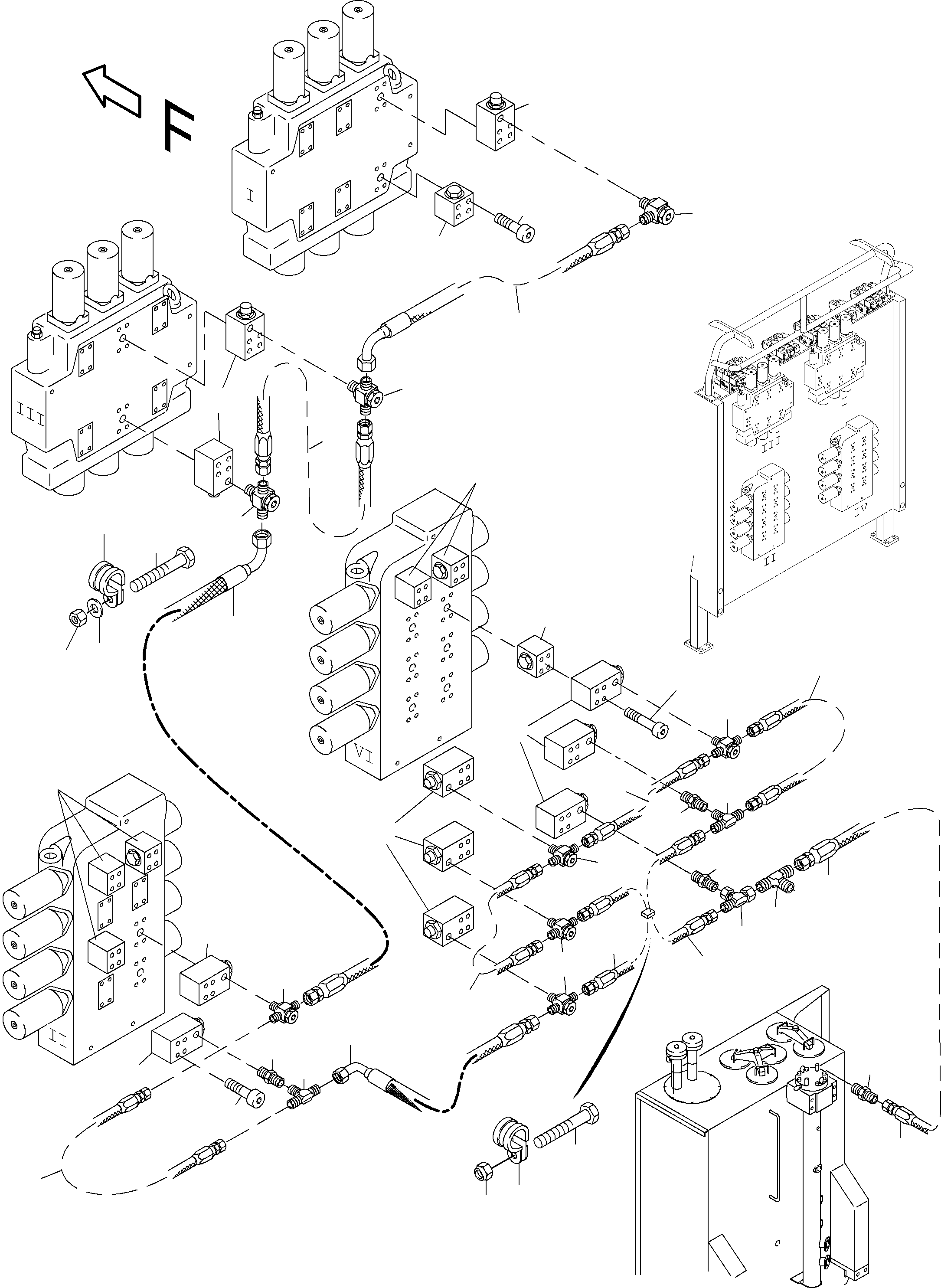 Komatsu parts book diagram for PC4000-6E S/N 08202: VALVE CONTROL BLOCK (BBE)