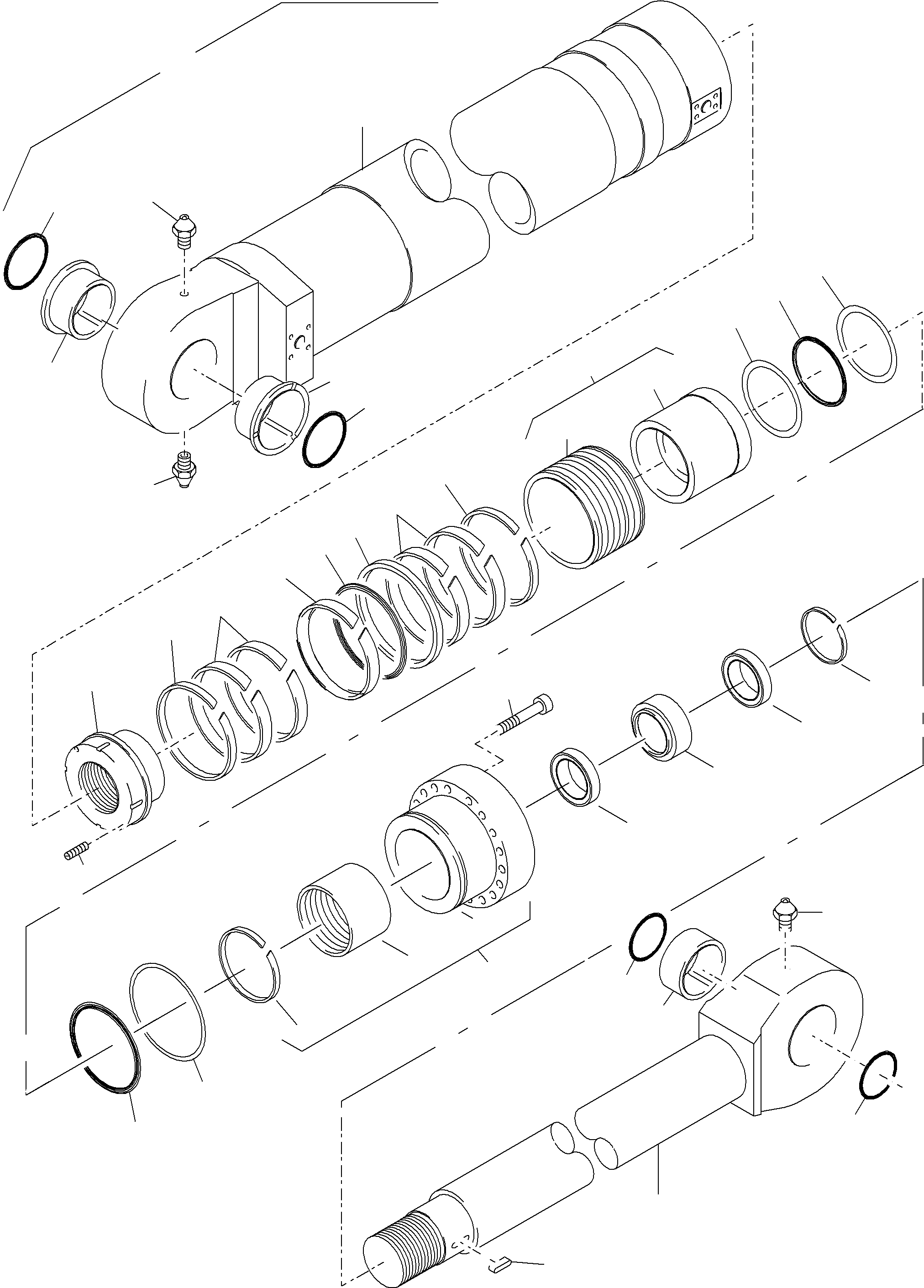 Komatsu parts book diagram for PC4000-6E S/N 08202: BOOM CYLINDER