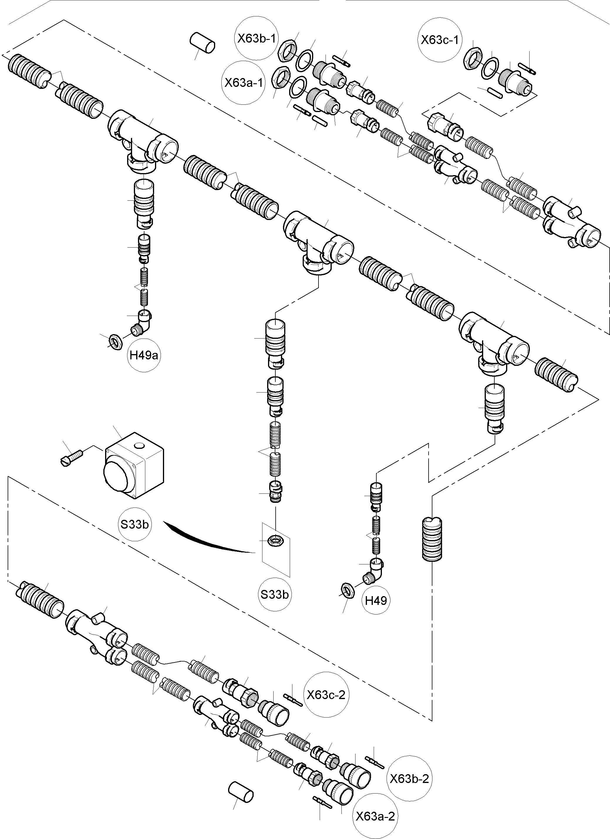 Komatsu parts book diagram for PC4000-6E S/N 08202: CABLES - OIL TANK AND SWITCH