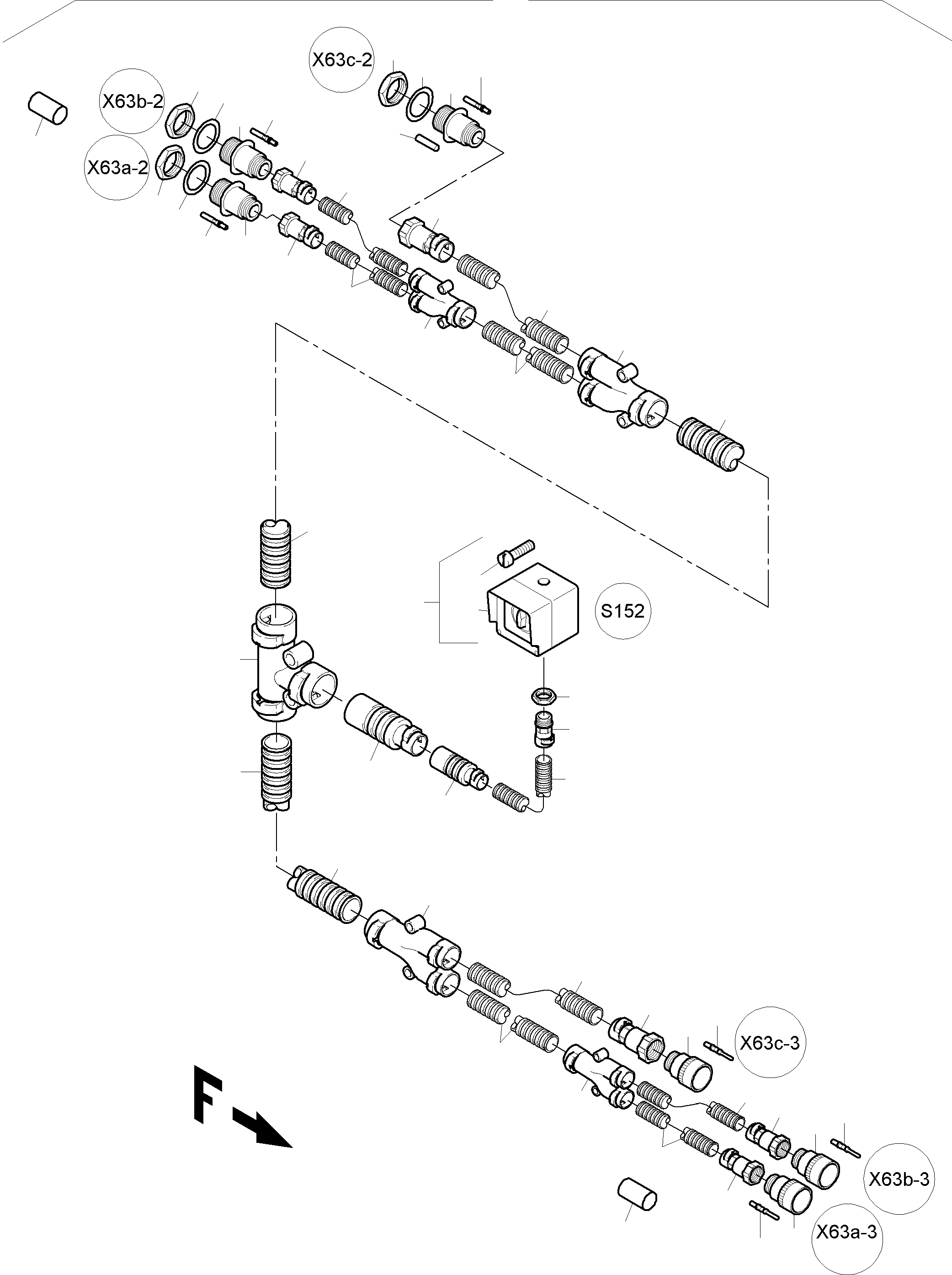 Komatsu parts book diagram for PC4000-6E S/N 08202: CABLES - OIL TANK AND SWITCH