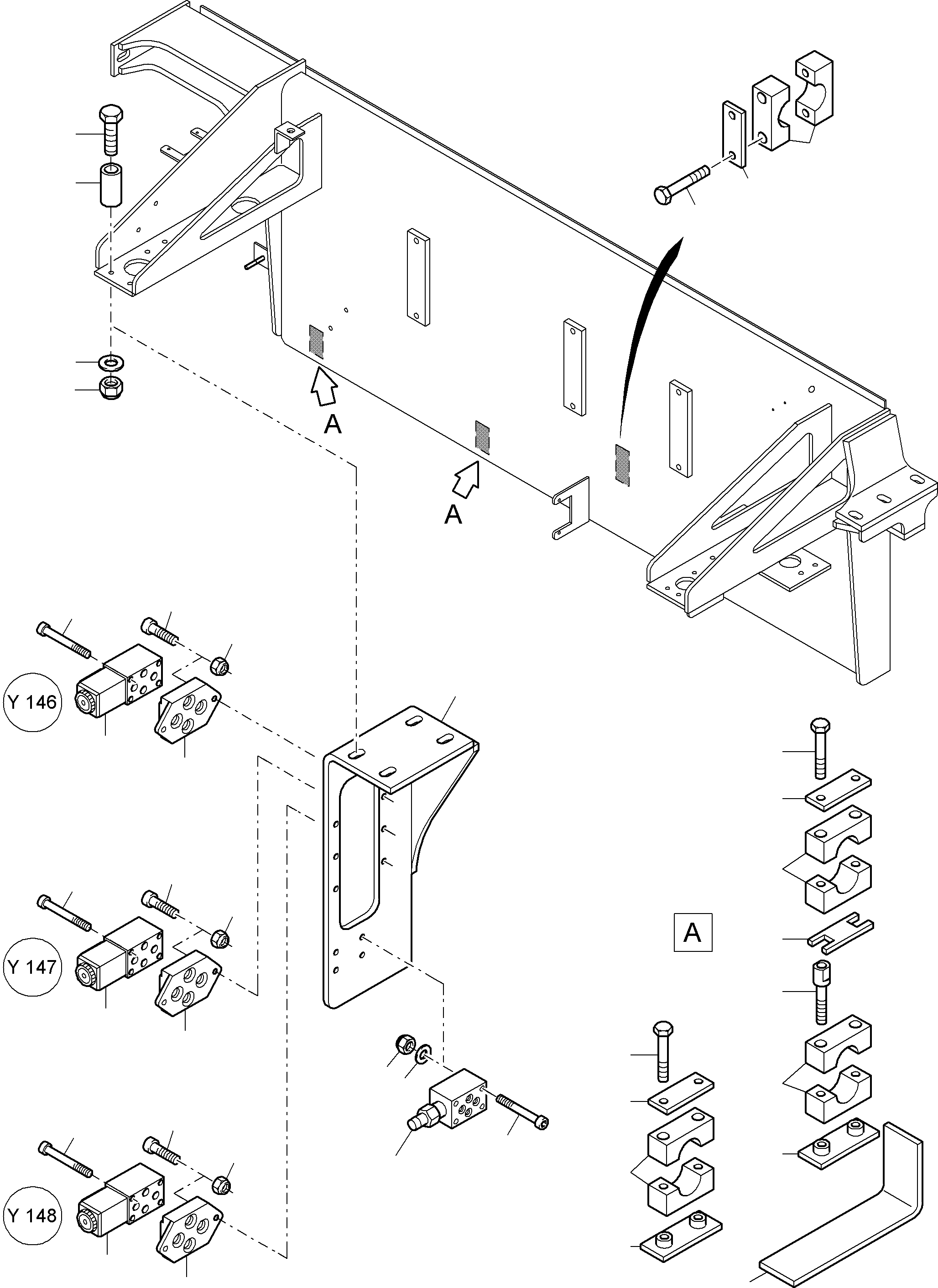Komatsu parts book diagram for PC4000-6E S/N 08202: CONTROL- AND FILTER PLATE