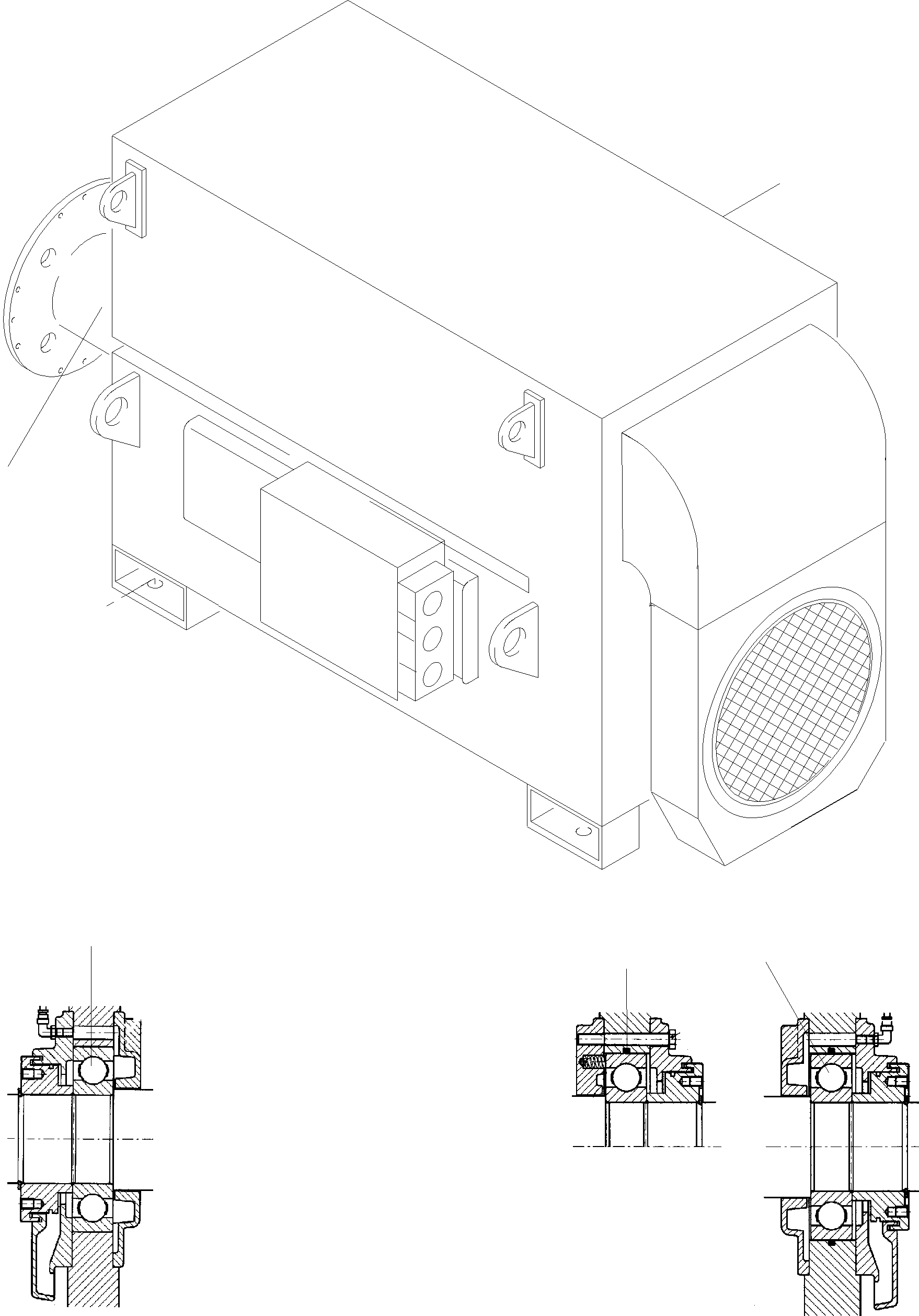 Komatsu parts book diagram for PC4000-6E S/N 08202: ELECTRIC MOTOR