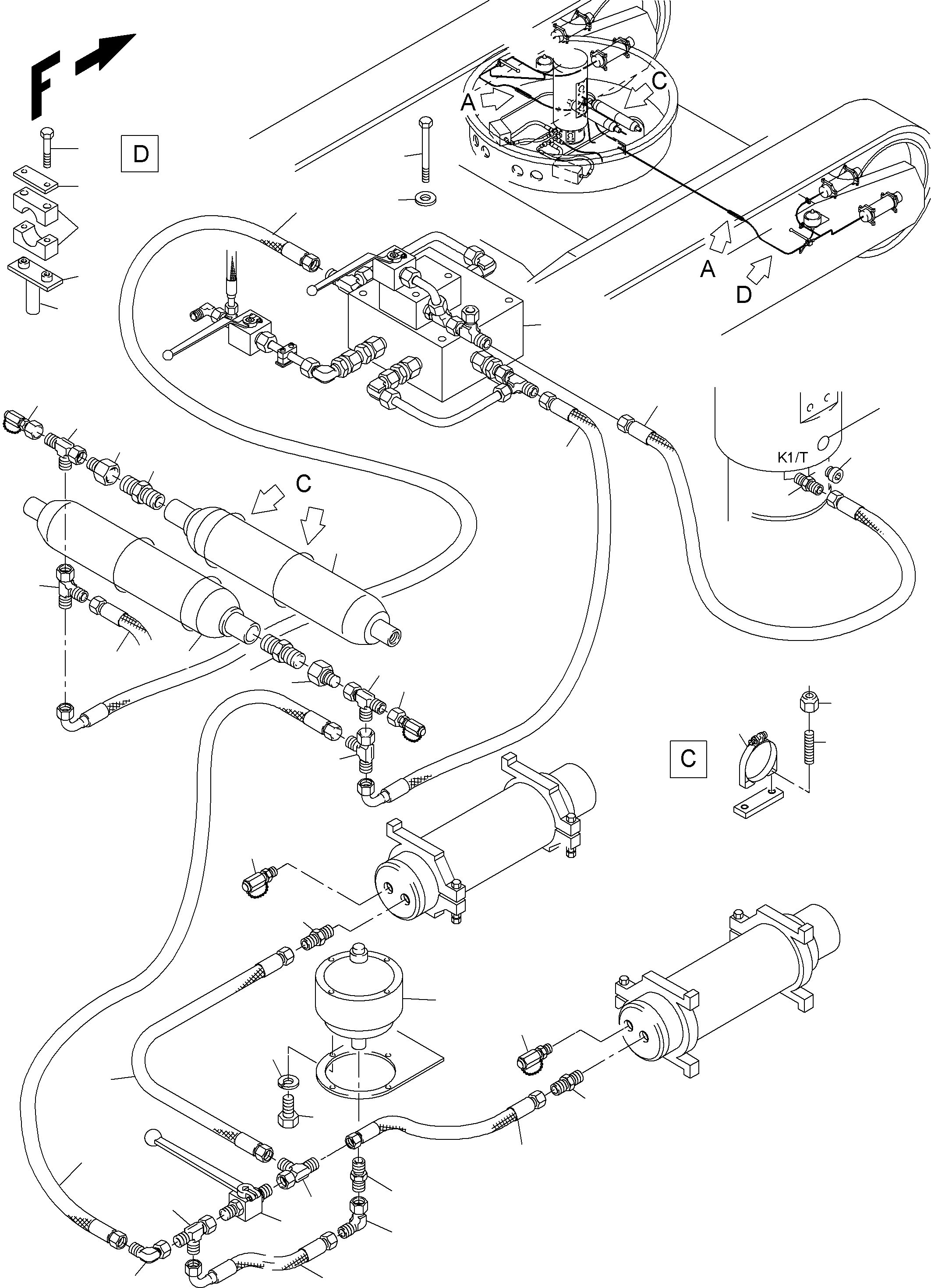 Komatsu parts book diagram for PC4000-6E S/N 08202: TRACK ADJUSTING