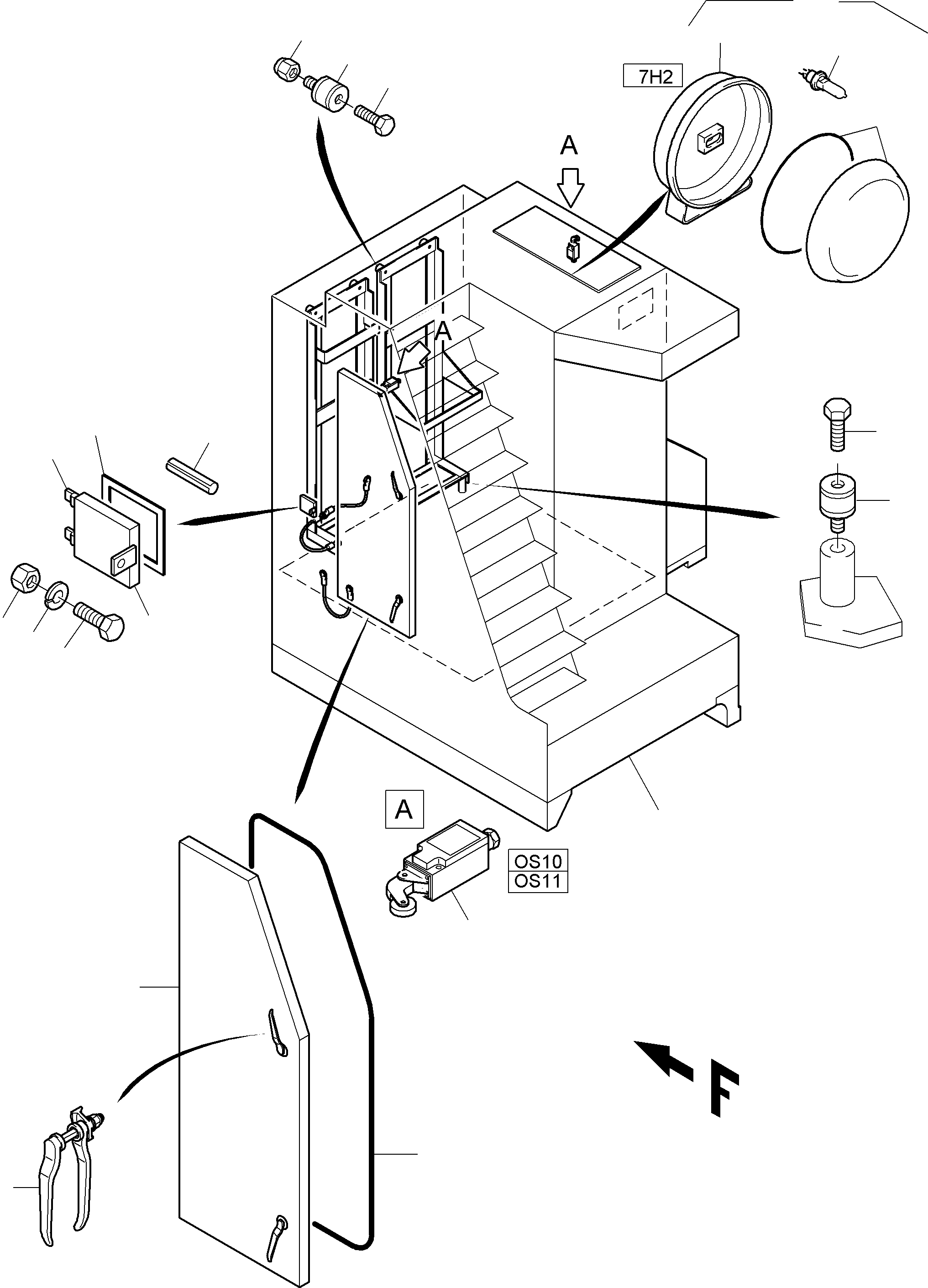 Komatsu parts book diagram for PC4000-6E S/N 08202: SWITCH CABINET