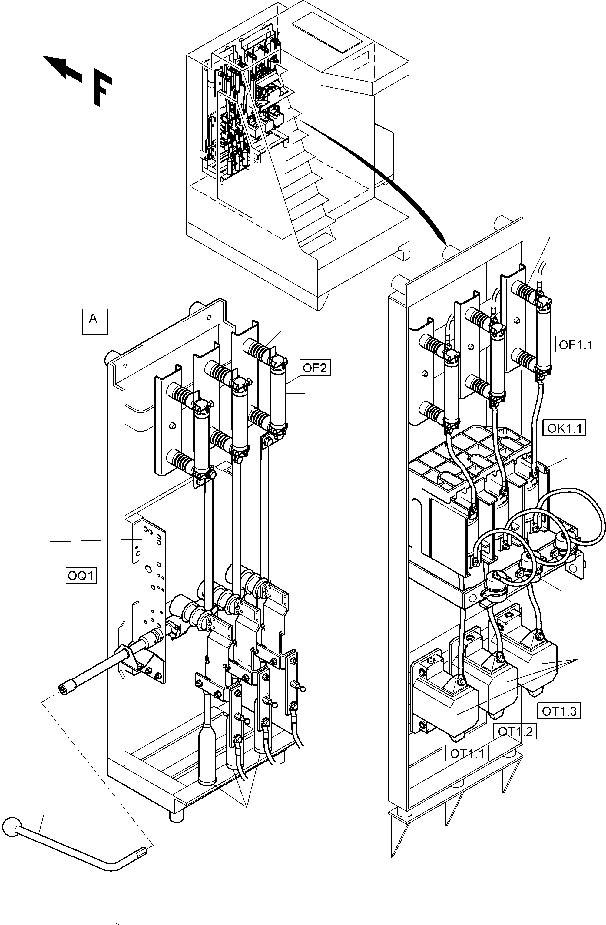 Komatsu parts book diagram for PC4000-6E S/N 08202: SWITCH CABINET