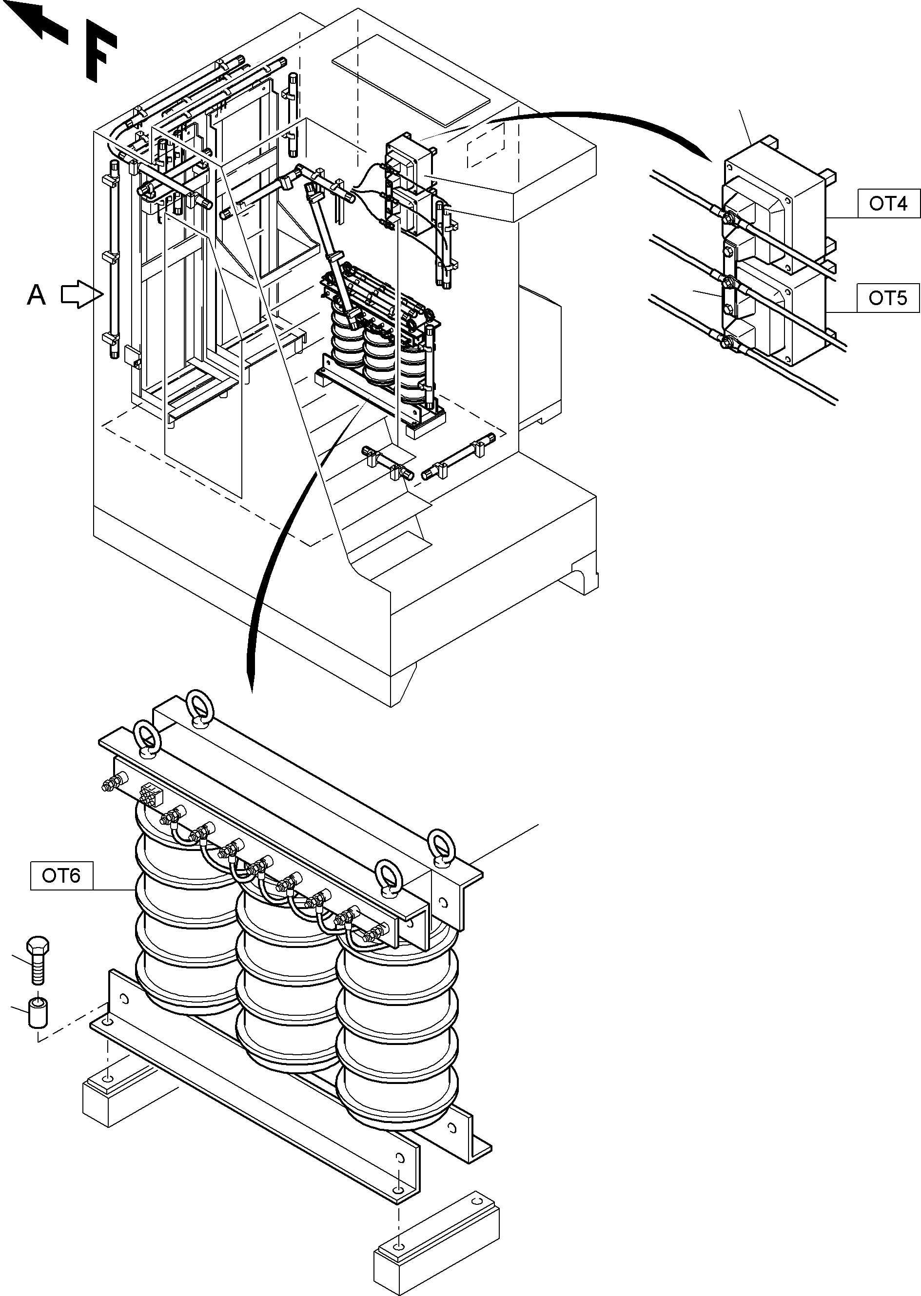 Komatsu parts book diagram for PC4000-6E S/N 08202: SWITCH CABINET