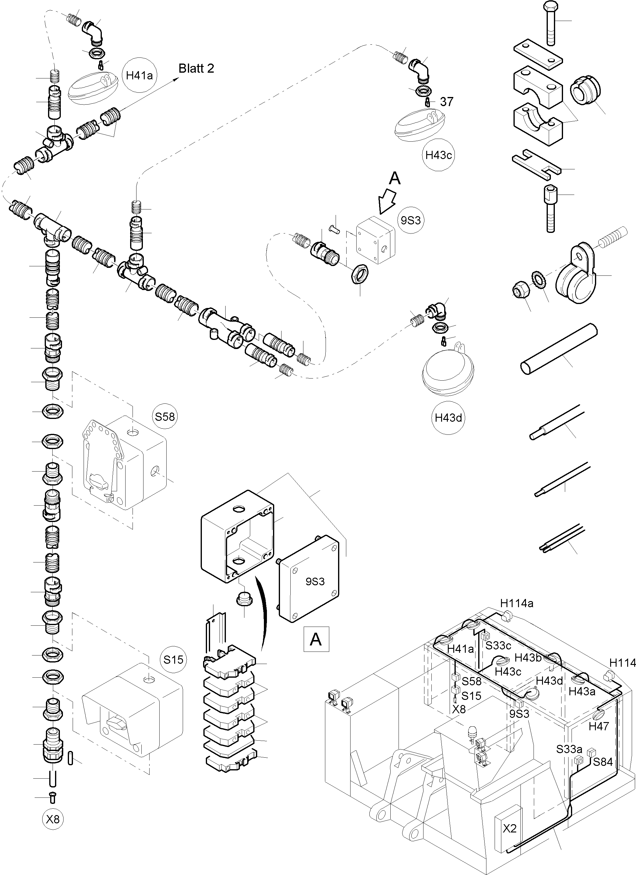 Komatsu parts book diagram for PC4000-6E S/N 08202: LIGHTING EQUIPMENT