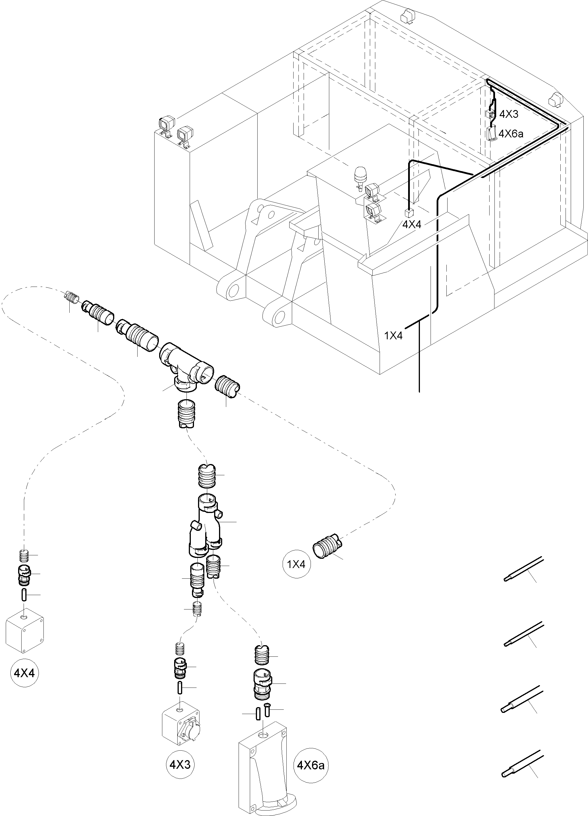 Komatsu parts book diagram for PC4000-6E S/N 08202: LIGHTING EQUIPMENT