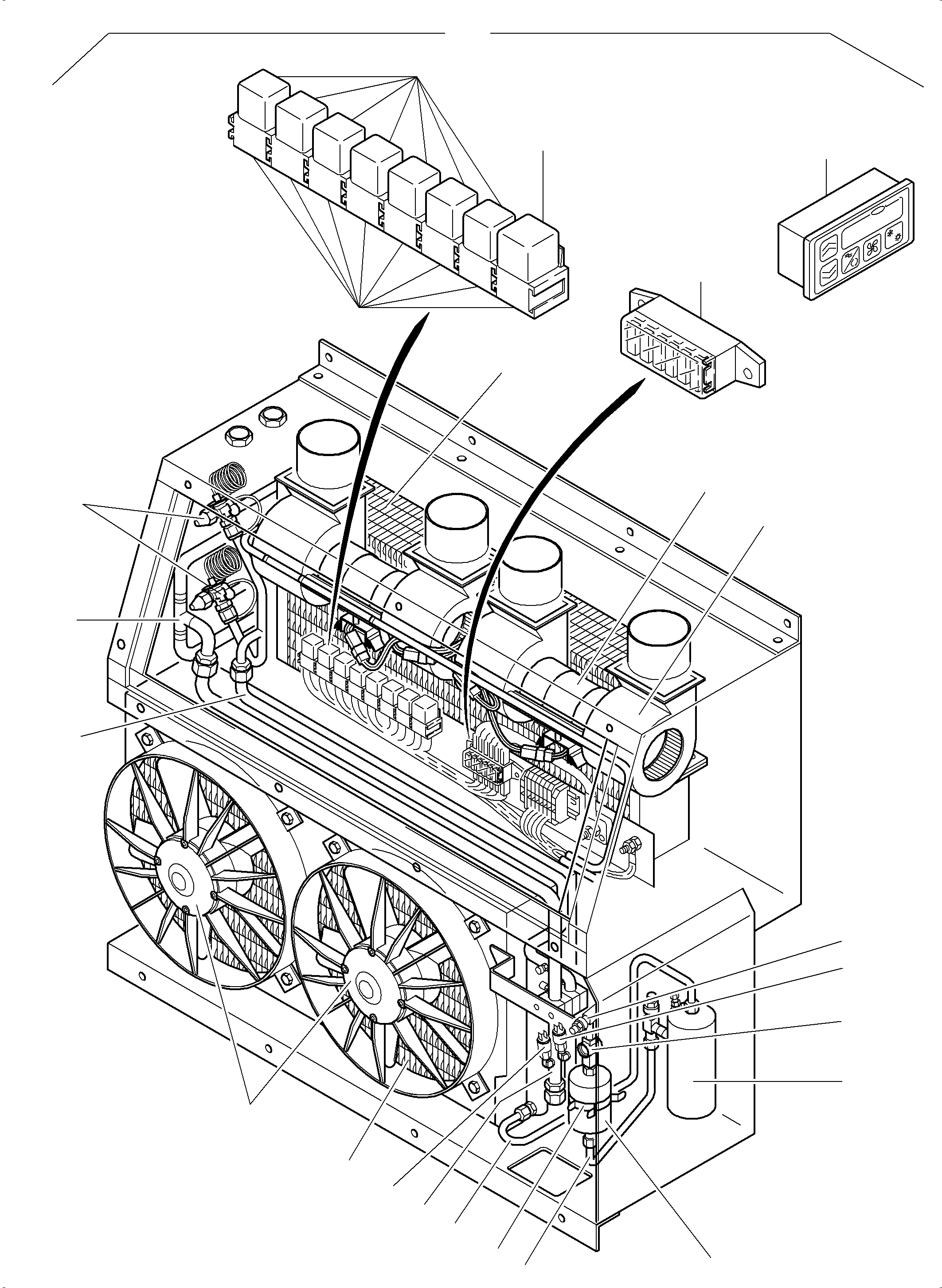 Komatsu parts book diagram for PC4000-6E S/N 08202: AIR CONDITIONING UNIT