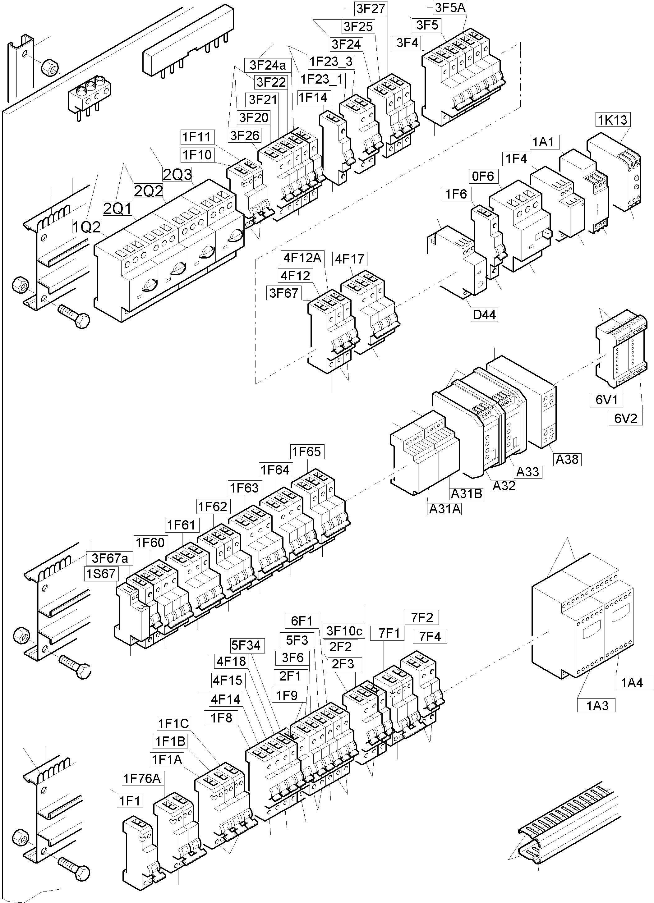Komatsu parts book diagram for PC4000-6E S/N 08202: MOUNTING PLATE - CAB SUPPORT