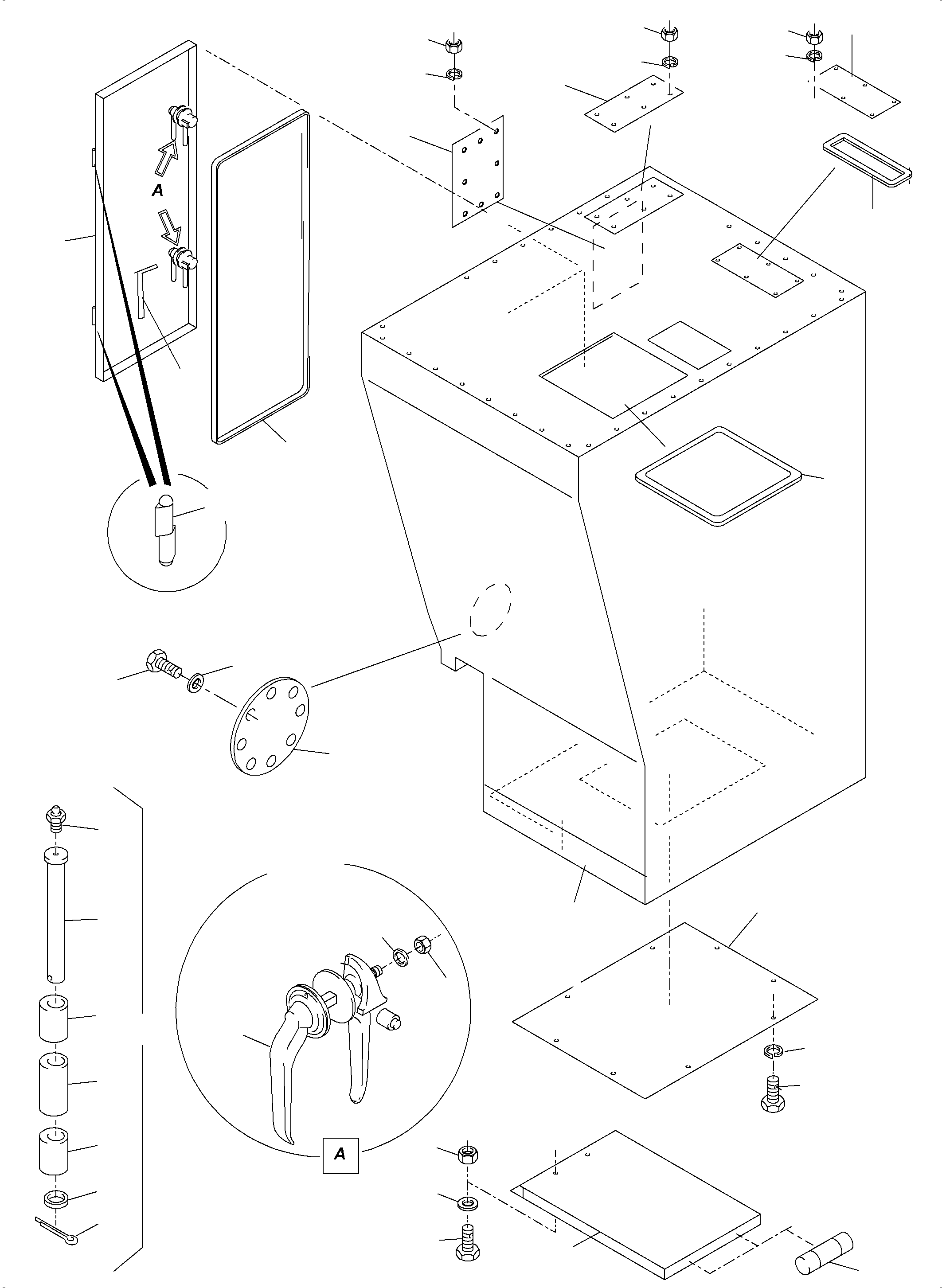 Komatsu parts book diagram for PC4000-6E S/N 08202: CAB SUPPORT