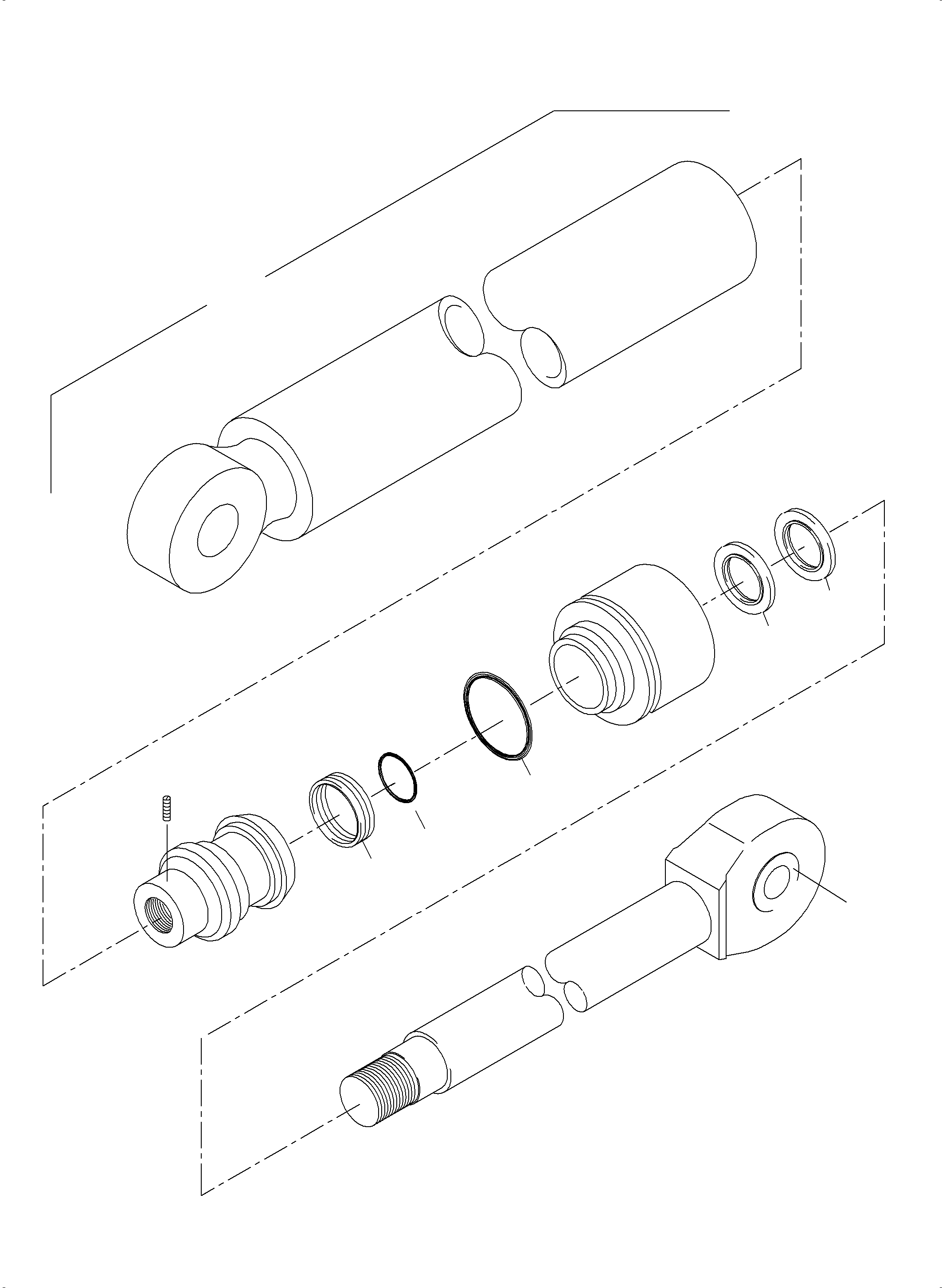 Komatsu parts book diagram for PC4000-6E S/N 08204: HYDRAULIC CYLINDER