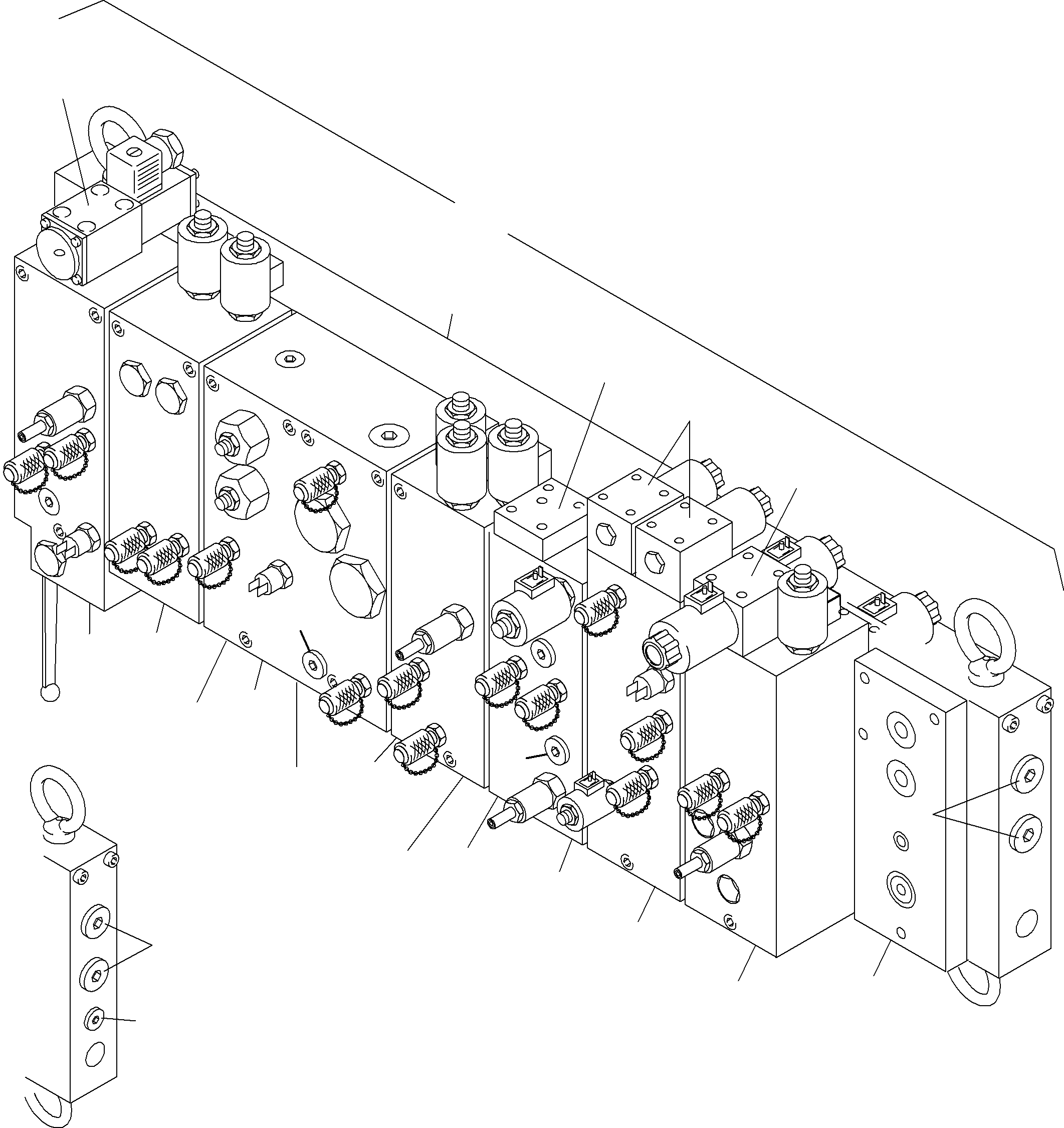 Komatsu parts book diagram for PC4000-6E S/N 08204: VALVE CARTRIDGE BLOCK