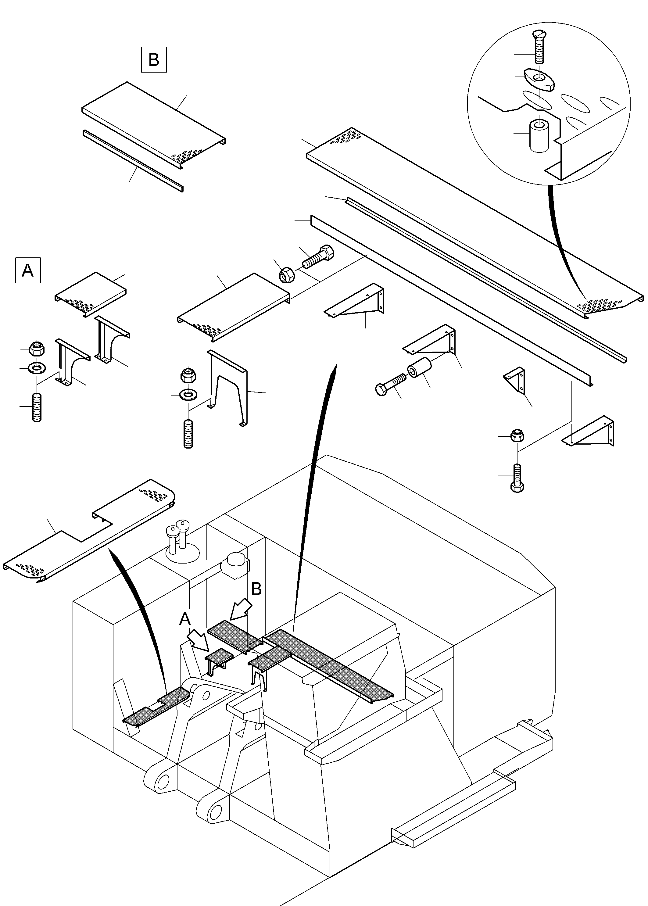 Komatsu parts book diagram for PC4000-6E S/N 08204: PLATFORM