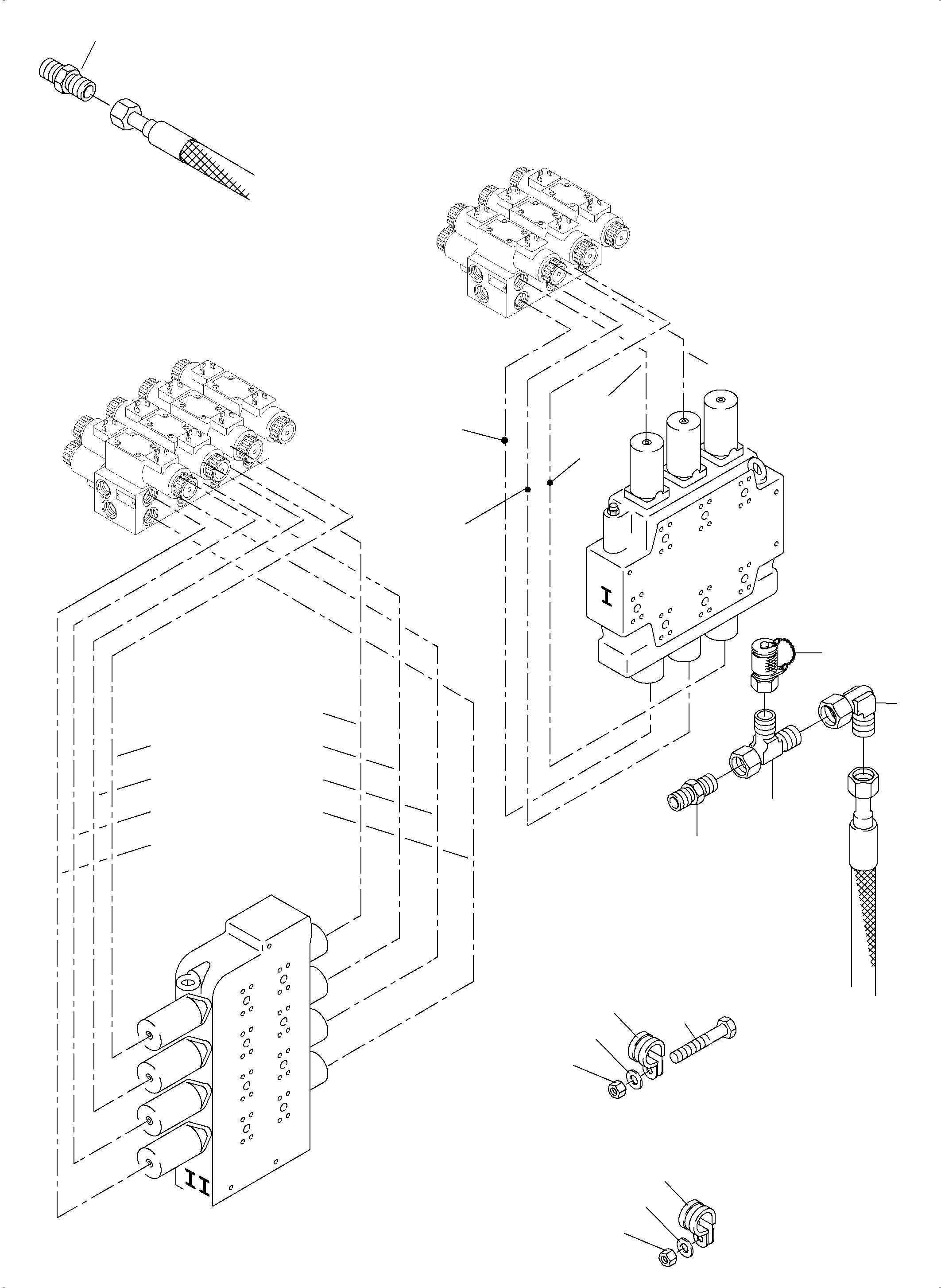 Komatsu parts book diagram for PC4000-6E S/N 08204: REMOT CONTROL MAINFOLD ARR.