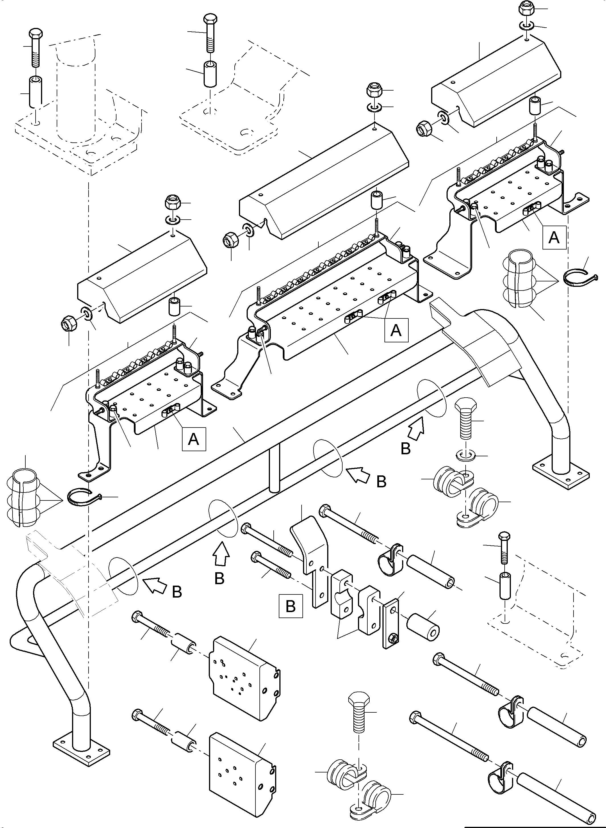 Komatsu parts book diagram for PC4000-6E S/N 08204: REMOT CONTROL MAINFOLD ARR.