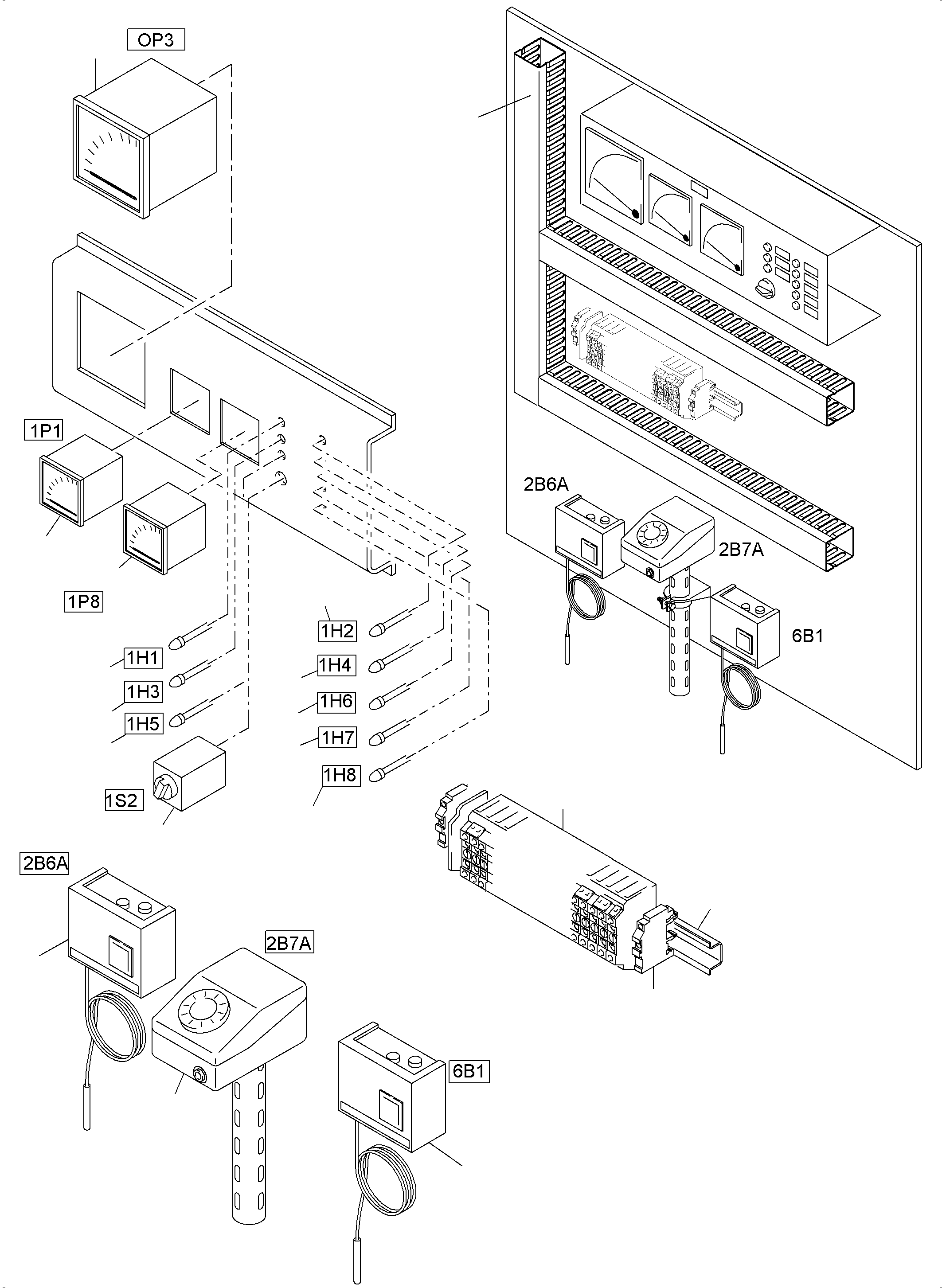 Komatsu parts book diagram for PC4000-6E S/N 08204: MOUNTING PLATE - SENSOR