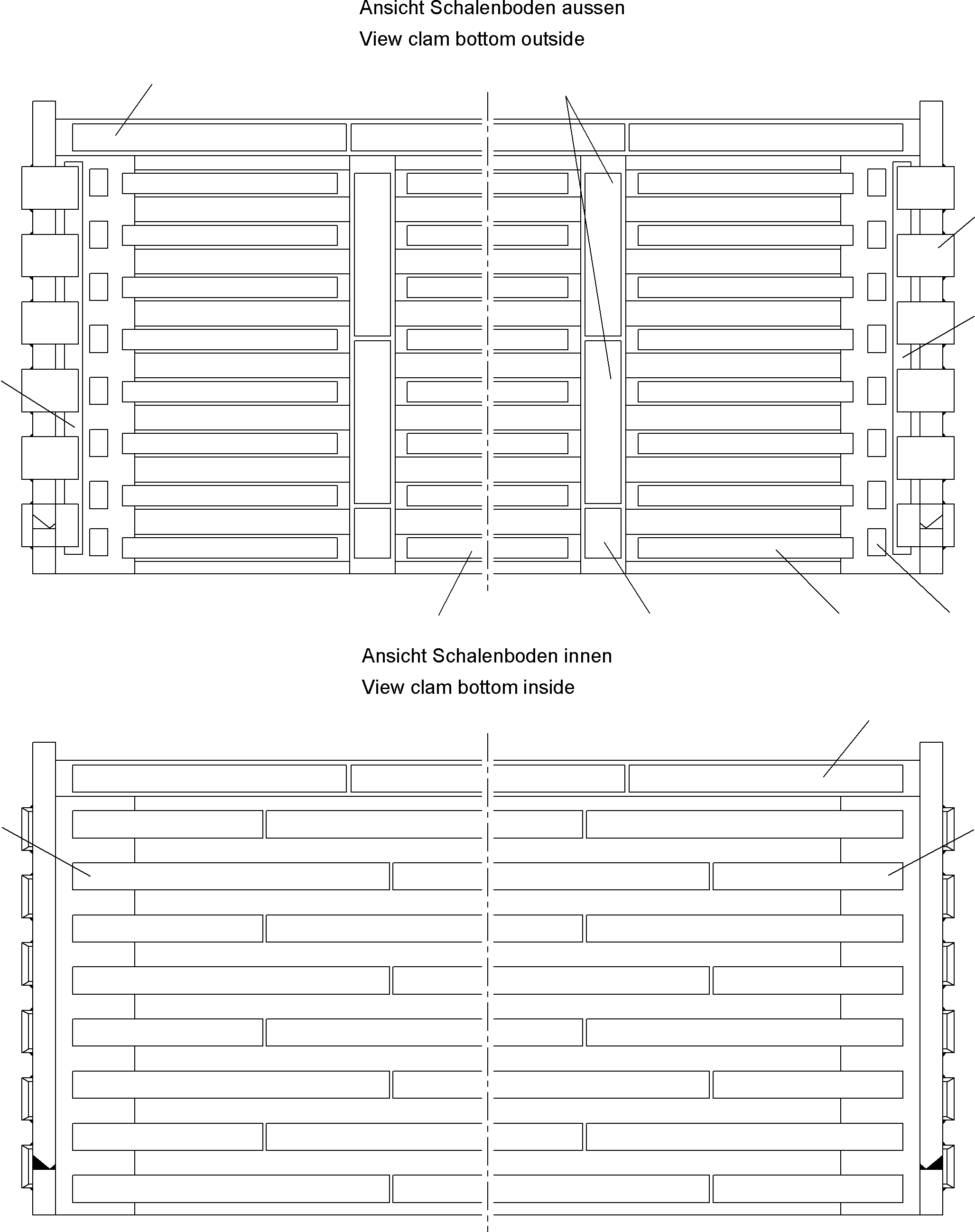 Komatsu parts book diagram for PC4000-6E S/N 08204: WEAR AND TEAR PARTS BUCKET CLAM 22.0 WP3