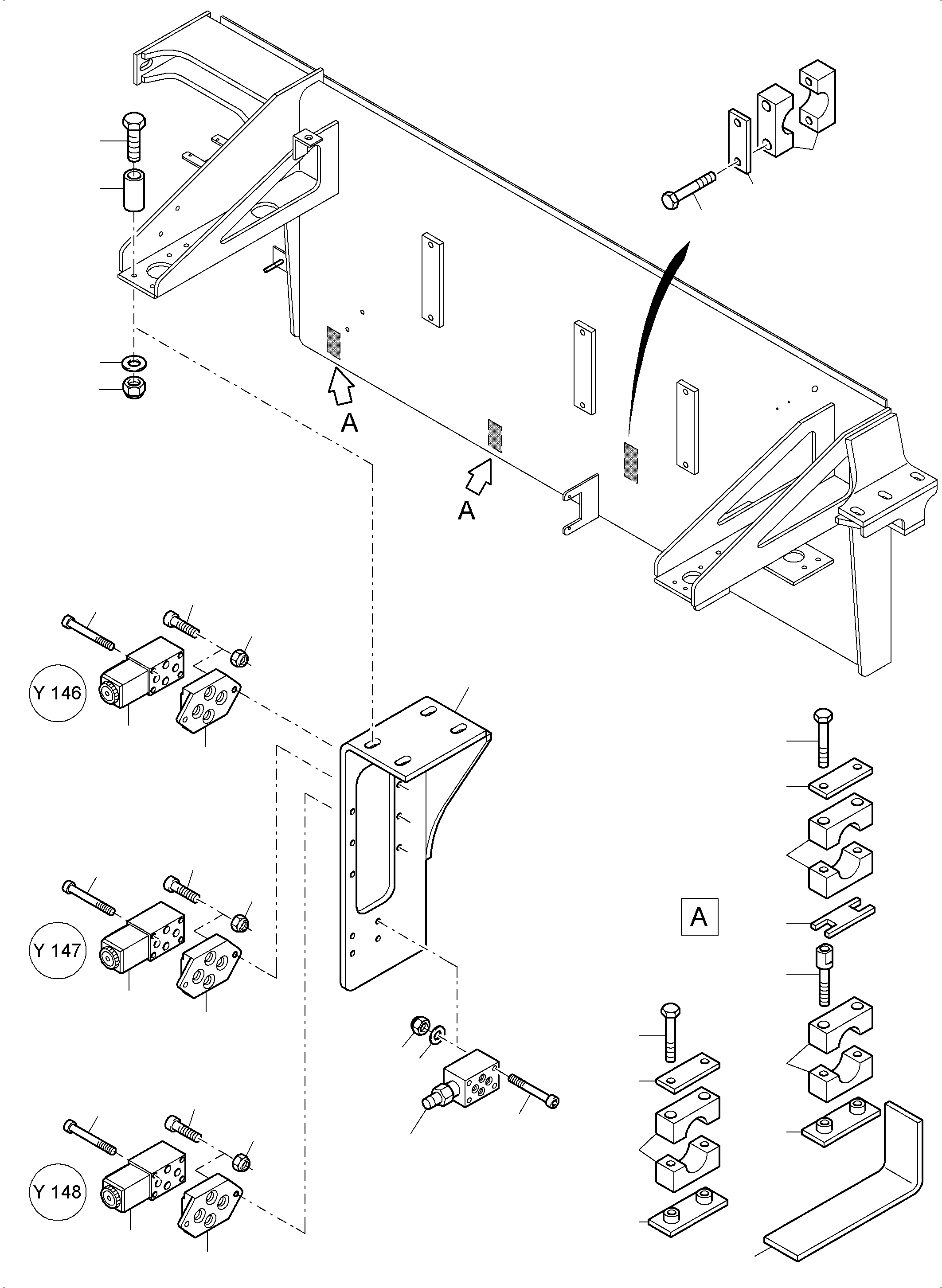 Komatsu parts book diagram for PC4000-6E S/N 08204: CONTROL- AND FILTER PLATE
