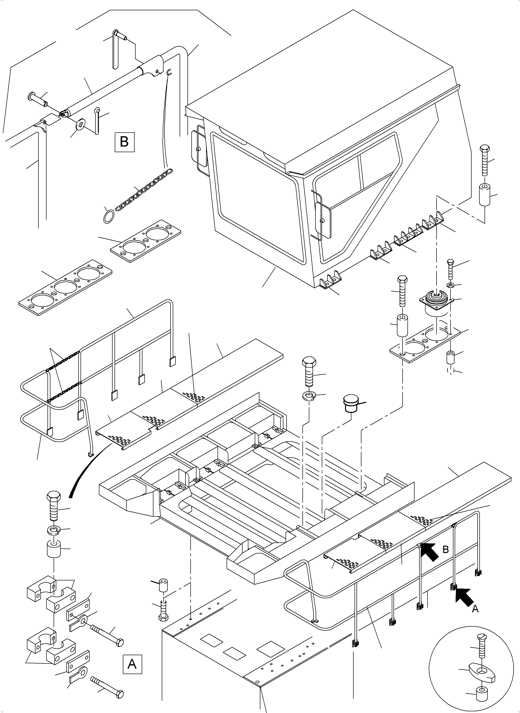 Komatsu parts book diagram for PC4000-6E S/N 08204: OPERATORґS CAB ARR.