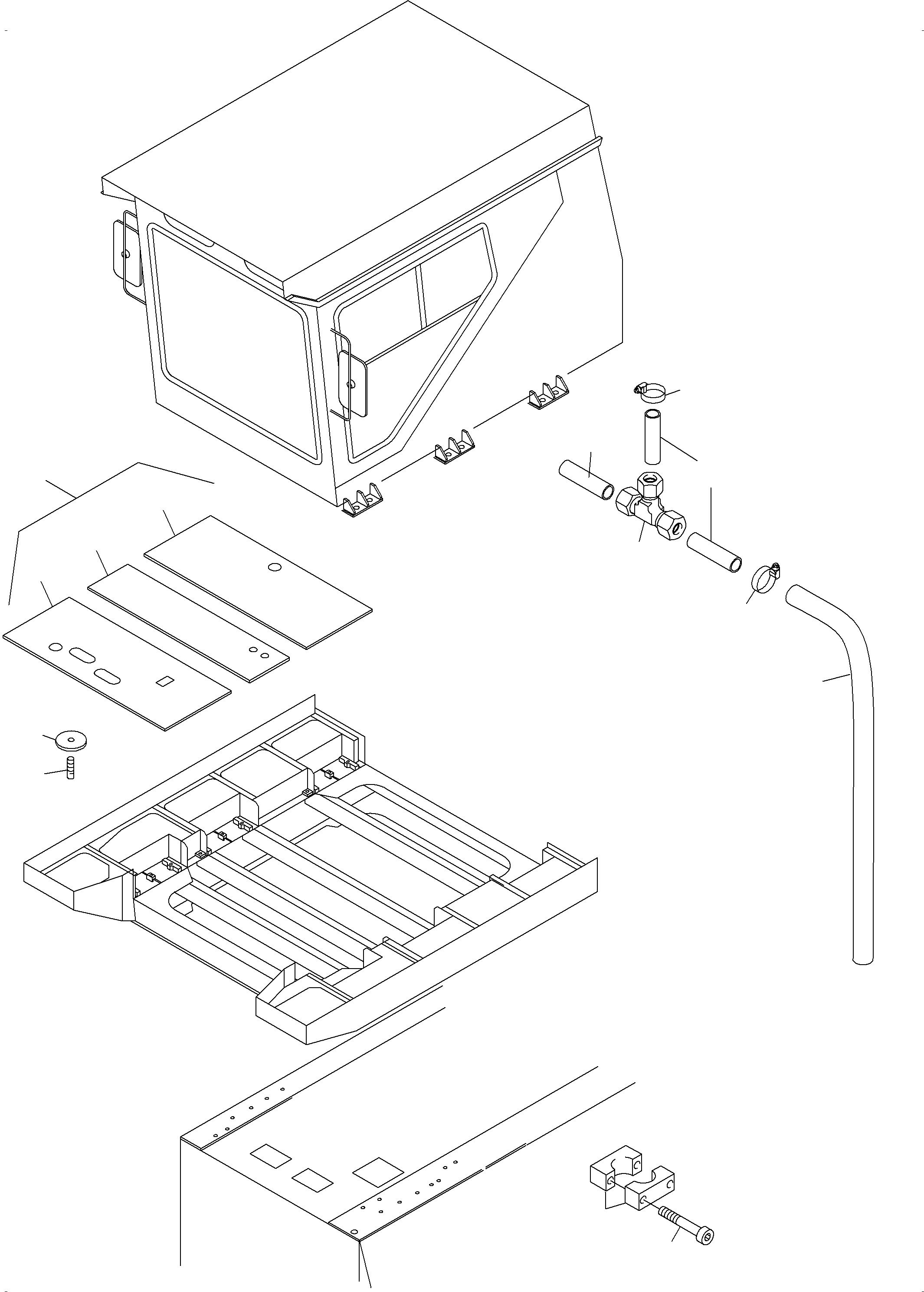 Komatsu parts book diagram for PC4000-6E S/N 08204: OPERATORґS CAB ARR.