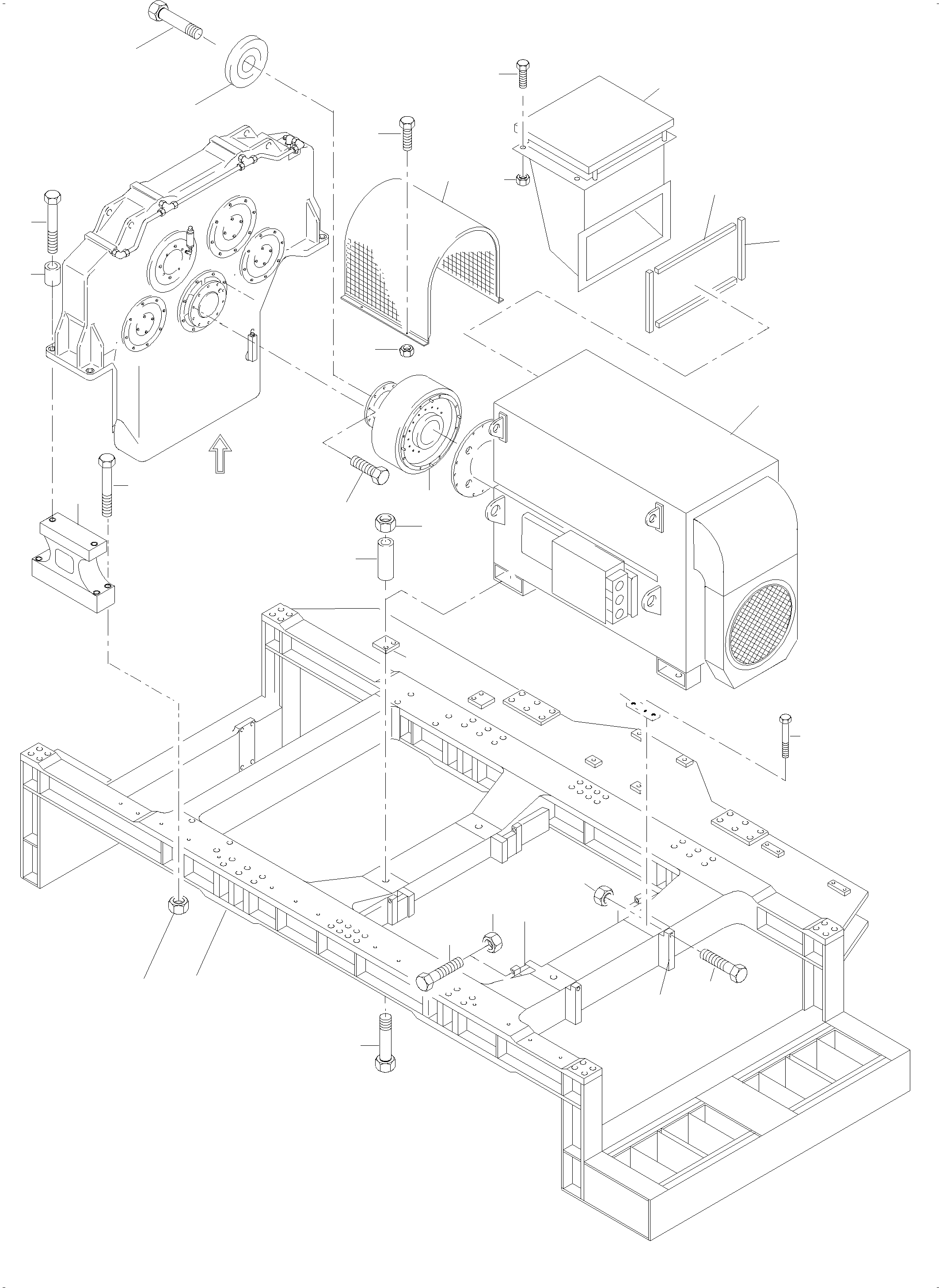 Komatsu parts book diagram for PC4000-6E S/N 08204: DRIVE ARRANGMENT 50HZ