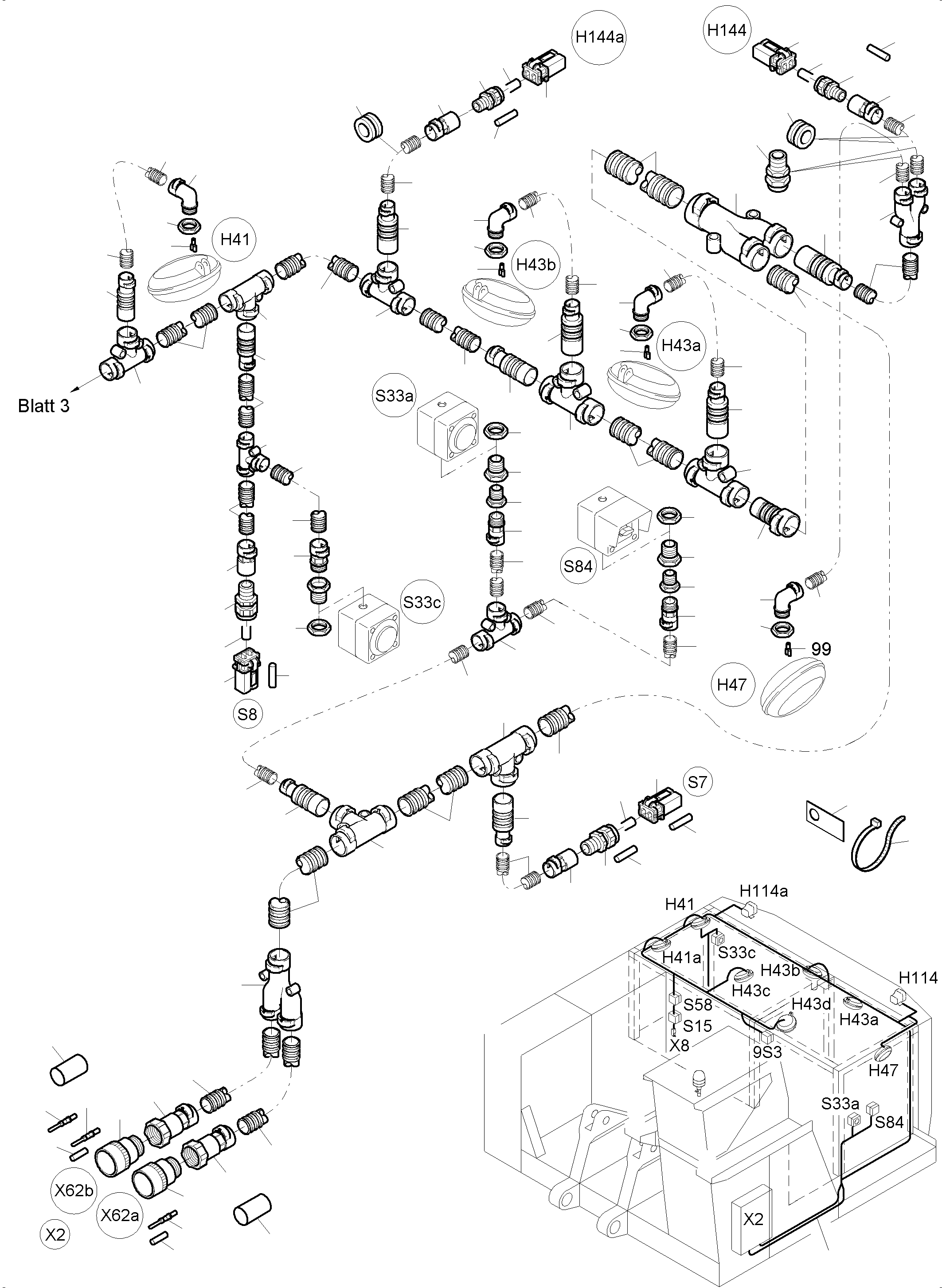 Komatsu parts book diagram for PC4000-6E S/N 08204: LIGHTING EQUIPMENT