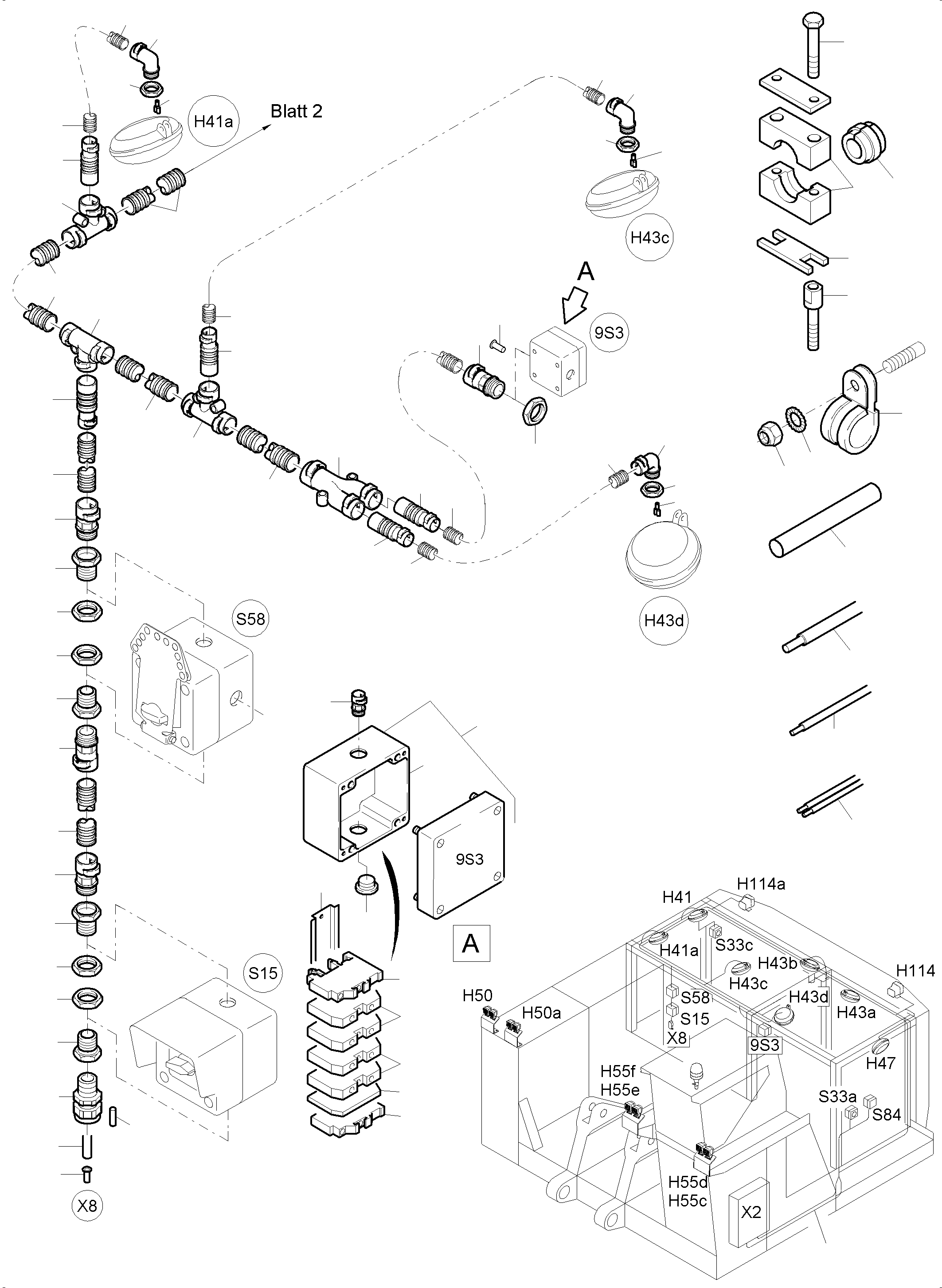 Komatsu parts book diagram for PC4000-6E S/N 08204: LIGHTING EQUIPMENT